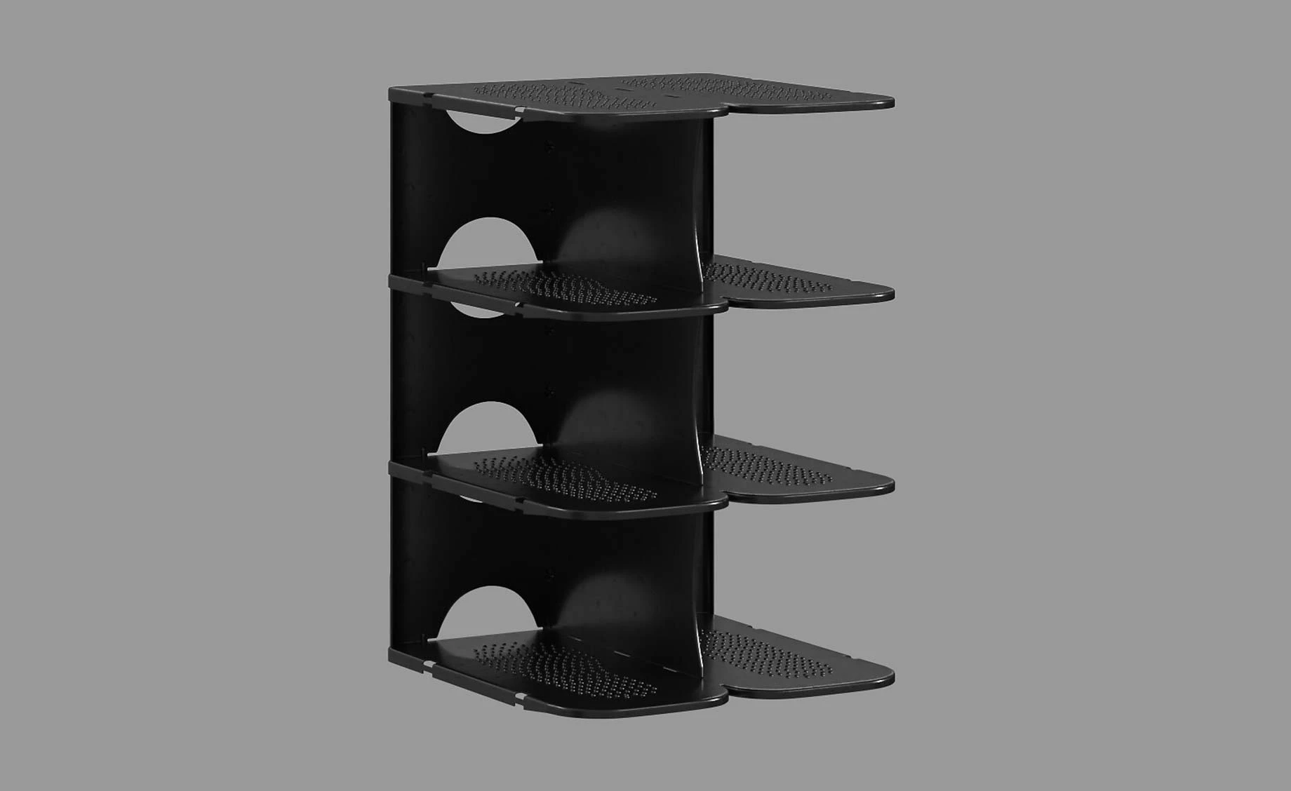 Organizator za 4 para obuće modularni crni