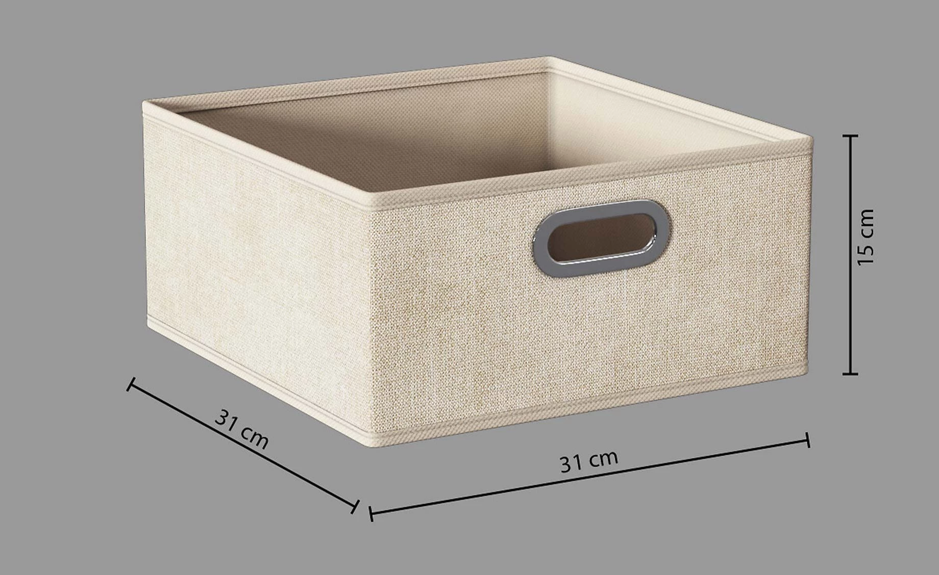 Kutija za odlaganje Logan 31x31x15cm bež