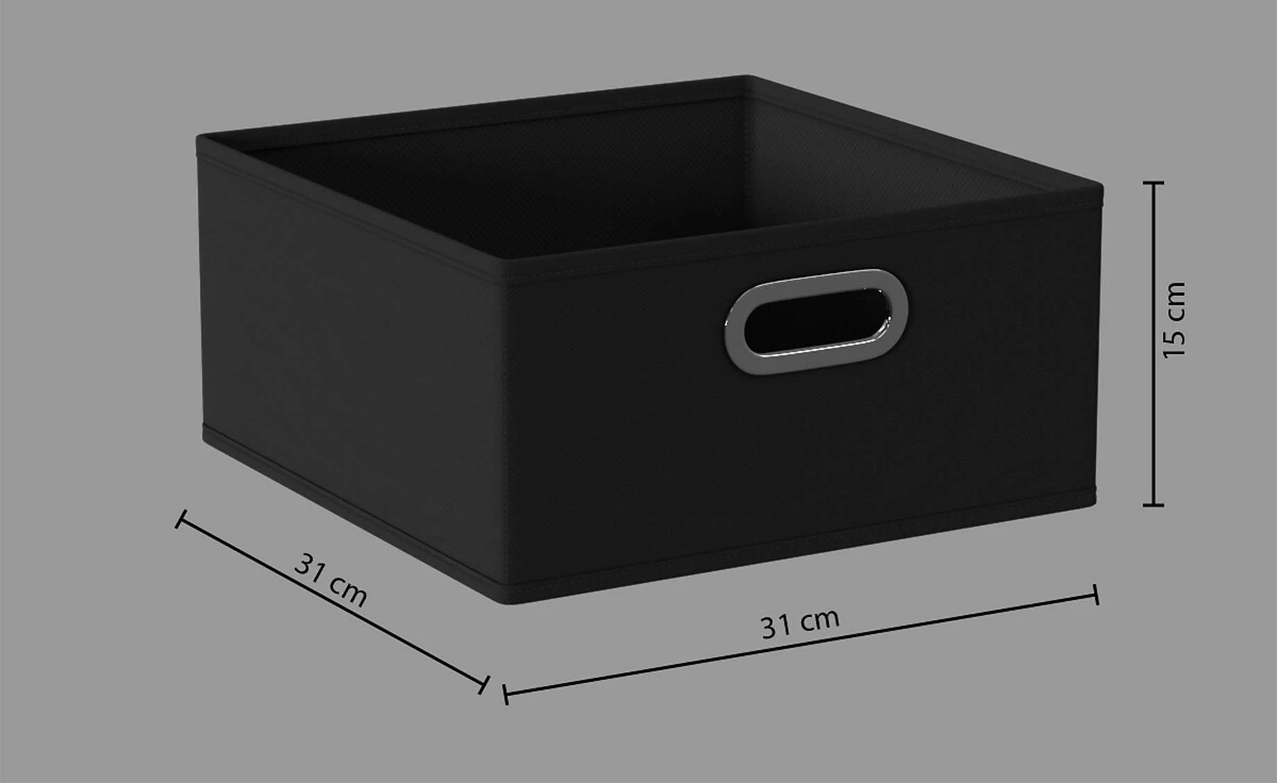 Kutija za odlaganje Logan 31x31x15cm crna