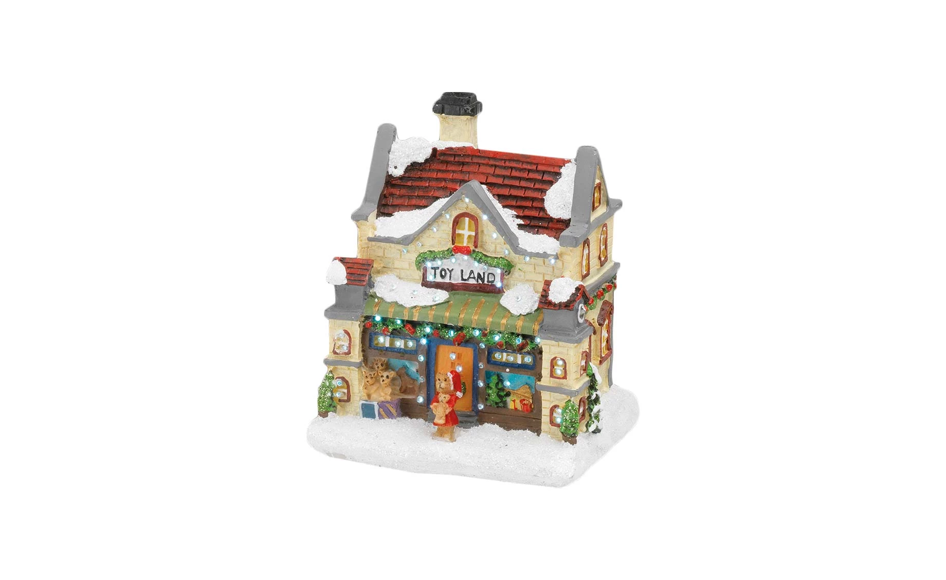 Dekoracija Xmas village 9x11x12.5cm sort 4