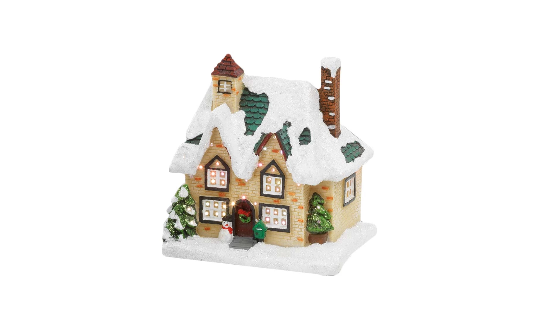 Dekoracija Xmas village 9x11x12.5cm sort 4