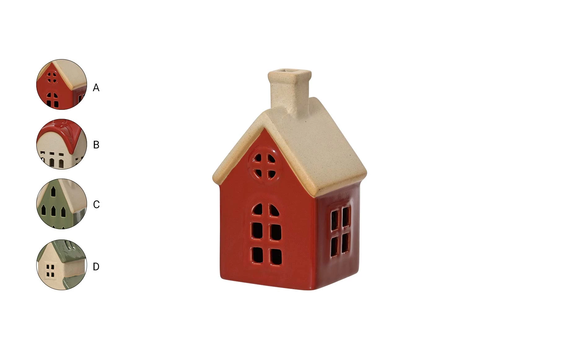 Porcelanska kućica 17.9 cm sort 4