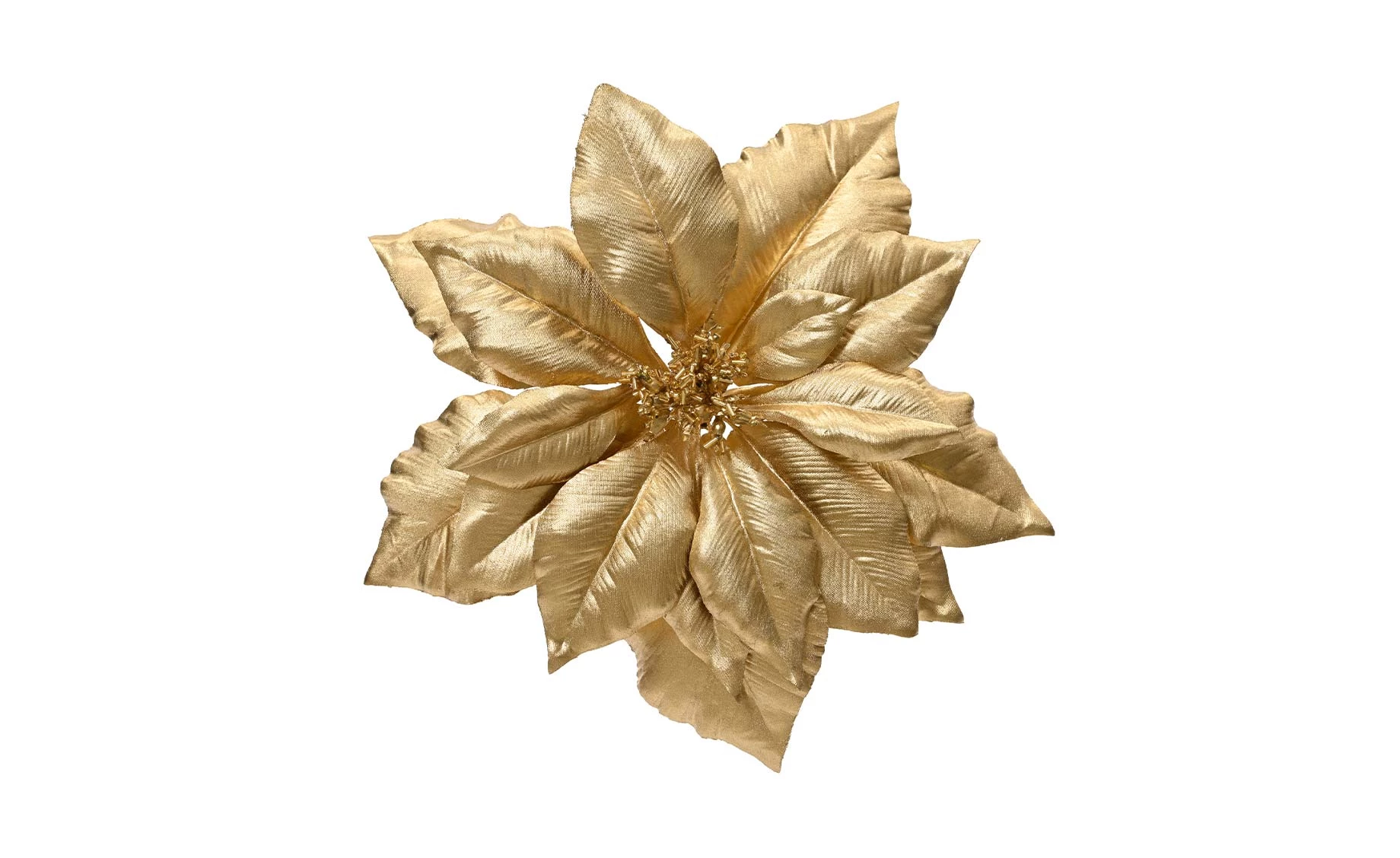 Dekorativni cvet poinsettia gold 24x7cm