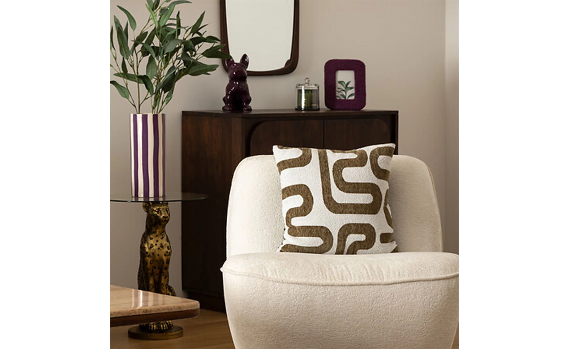 Jastuk Safina 40x40cm braon