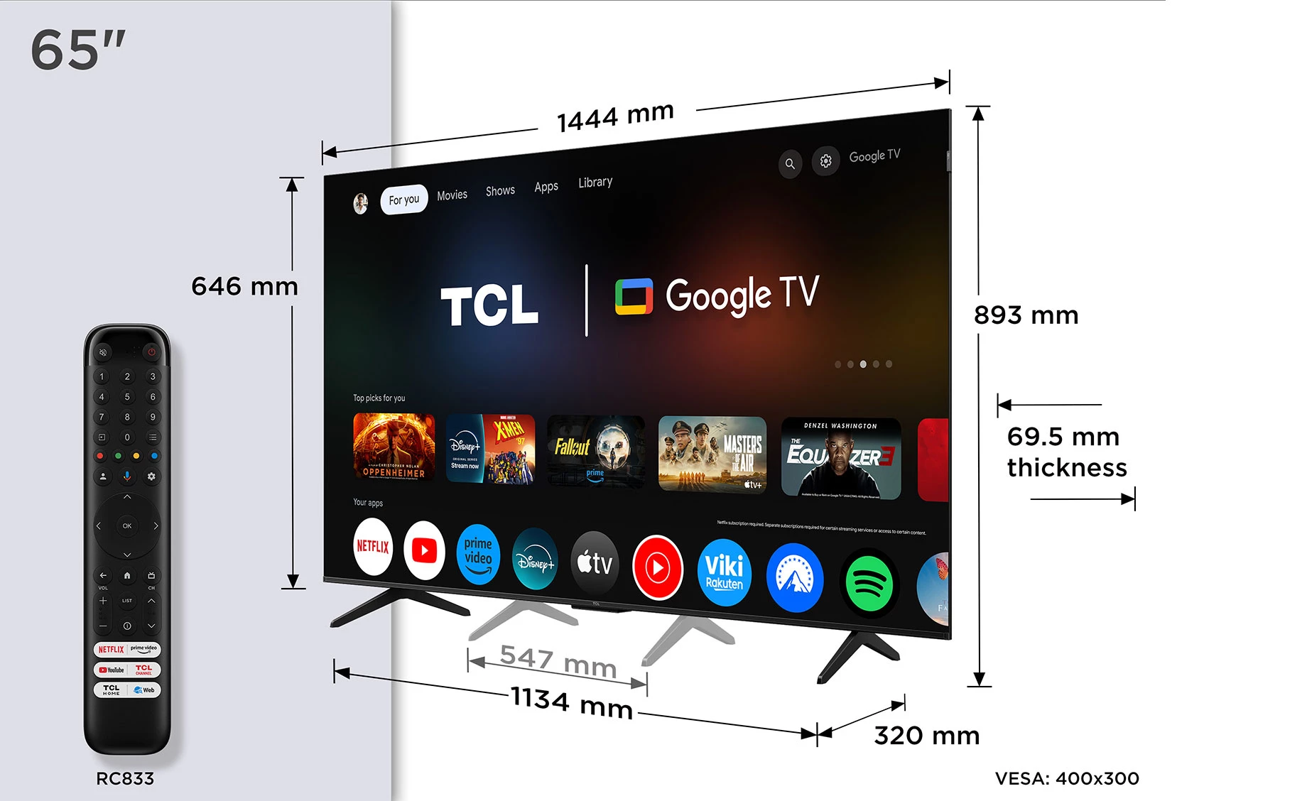 TCL 65P7K televizor