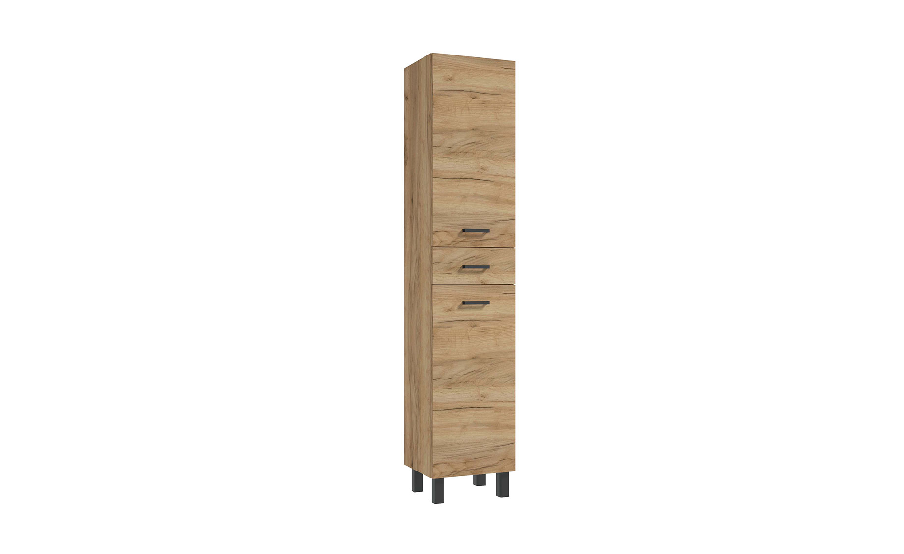 Mea visoki kupatilski ormar 2V+1L 35x30x169 zlatni hrast