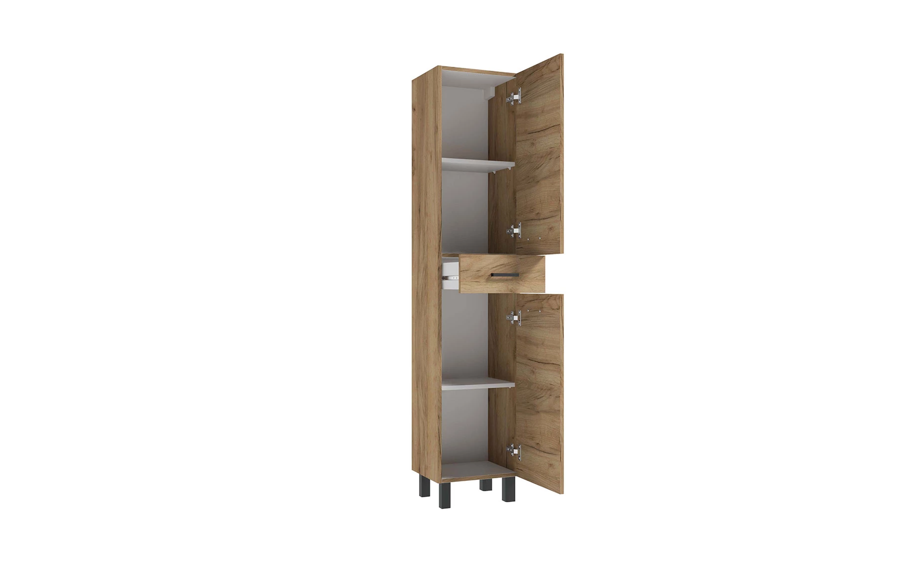 Mea visoki kupatilski ormar 2V+1L 35x30x169 zlatni hrast