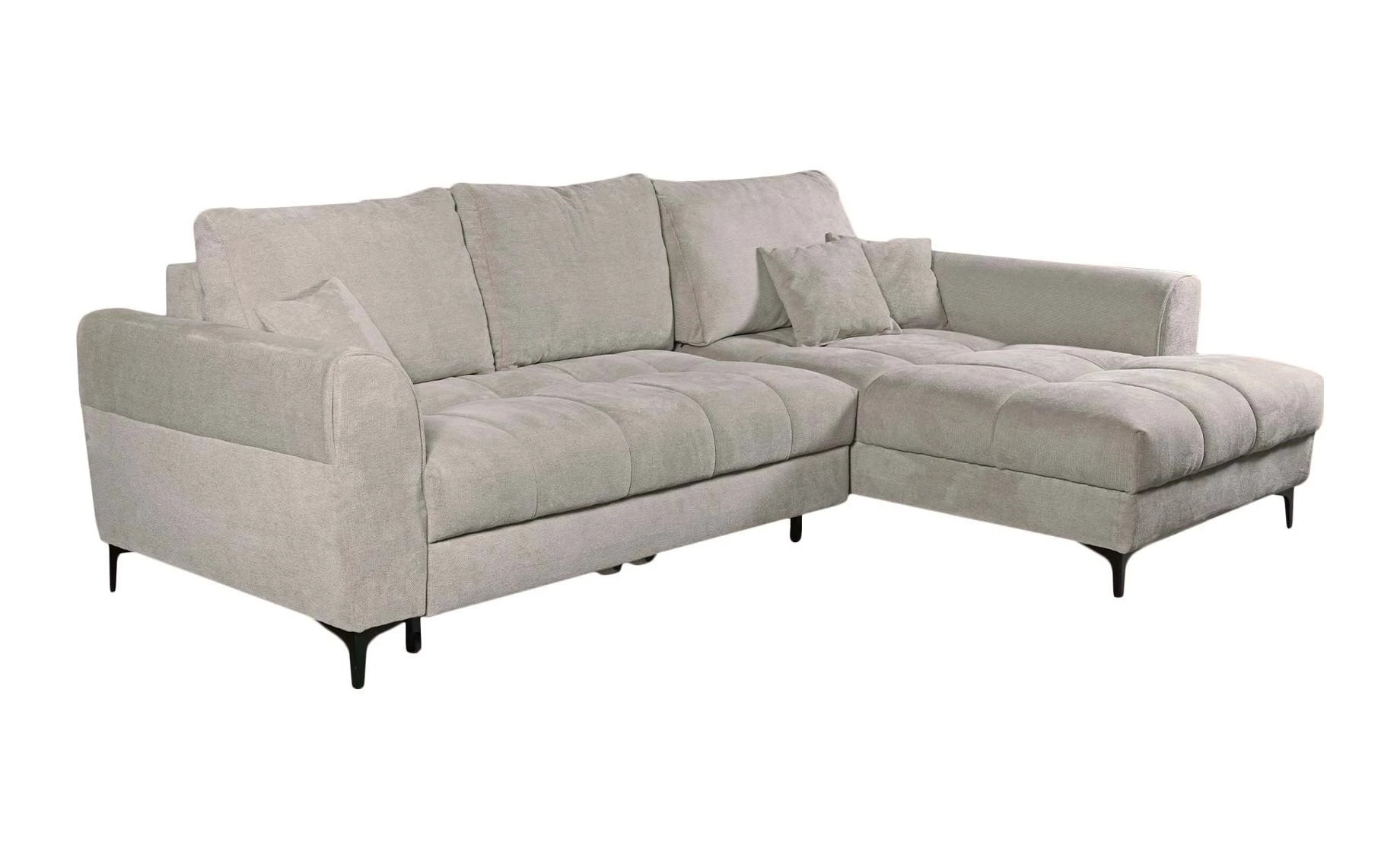 Basel ugaona garnitura sa ležajem 277x190x95 cm bež desna