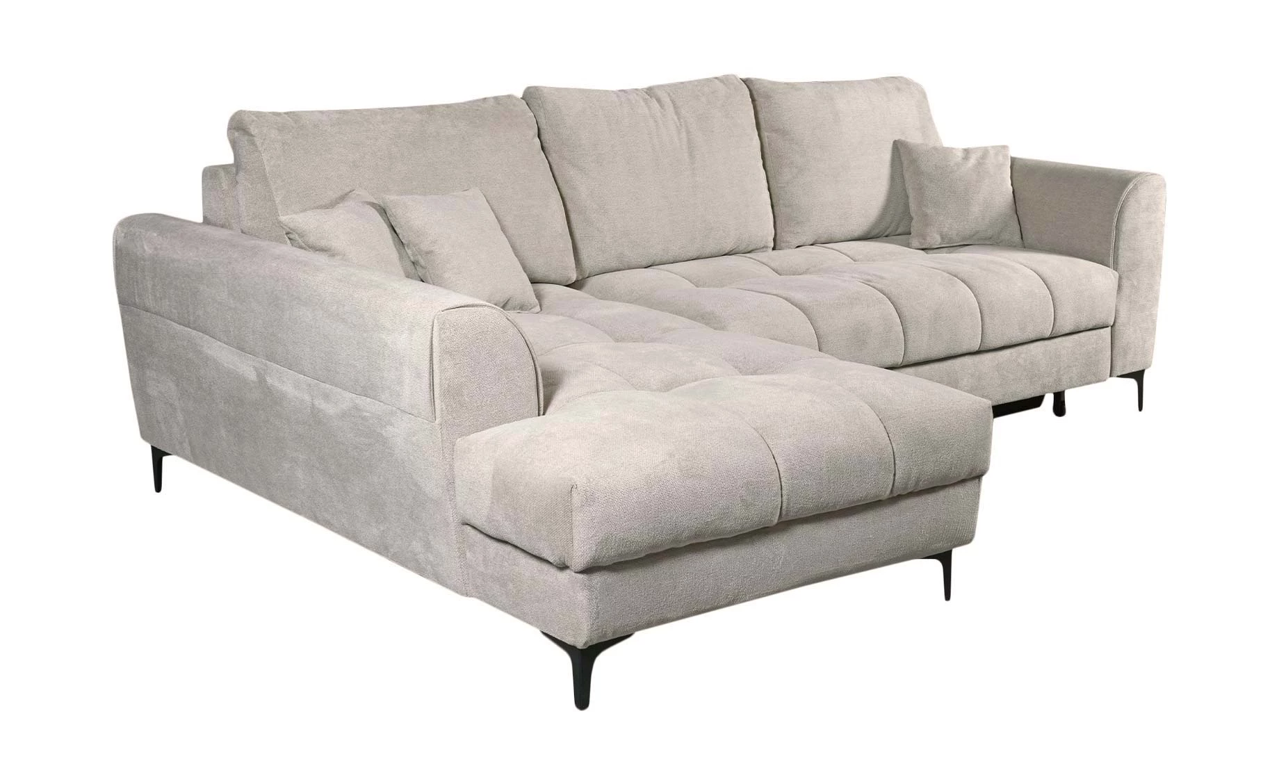 Basel ugaona garnitura sa ležajem 277x190x95 cm bež leva