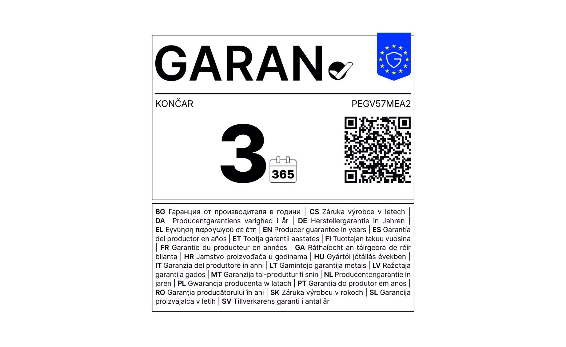 Končar PEGV57MEA2 protočna grijalice vode