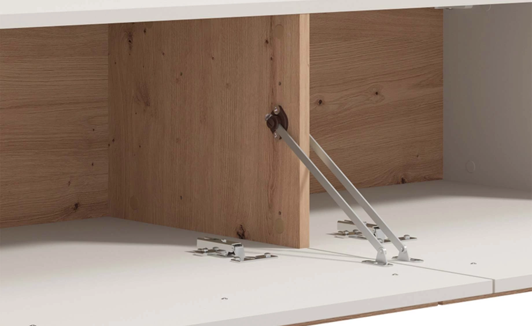 Arles tv komoda 3 vrata 192x44x32 cm kašmir/artisan hrast