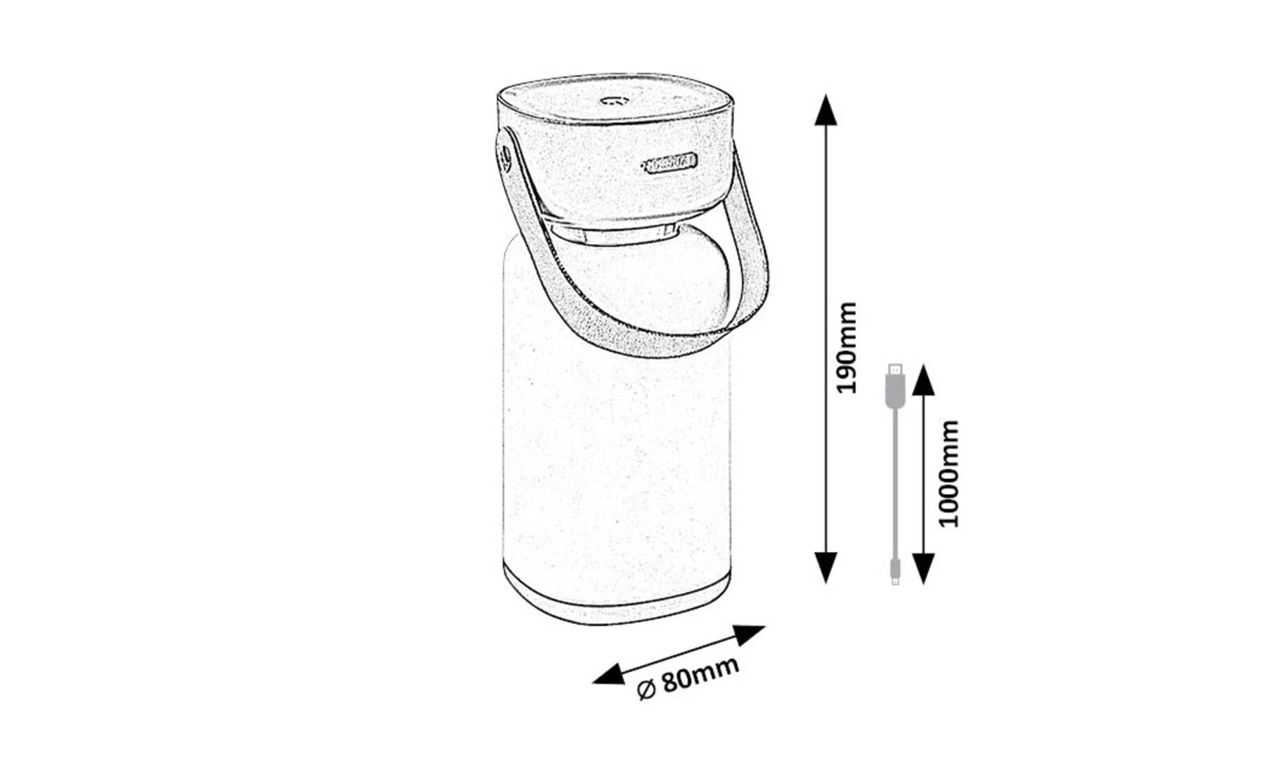 Spoljna stona lampa Funes LED bež