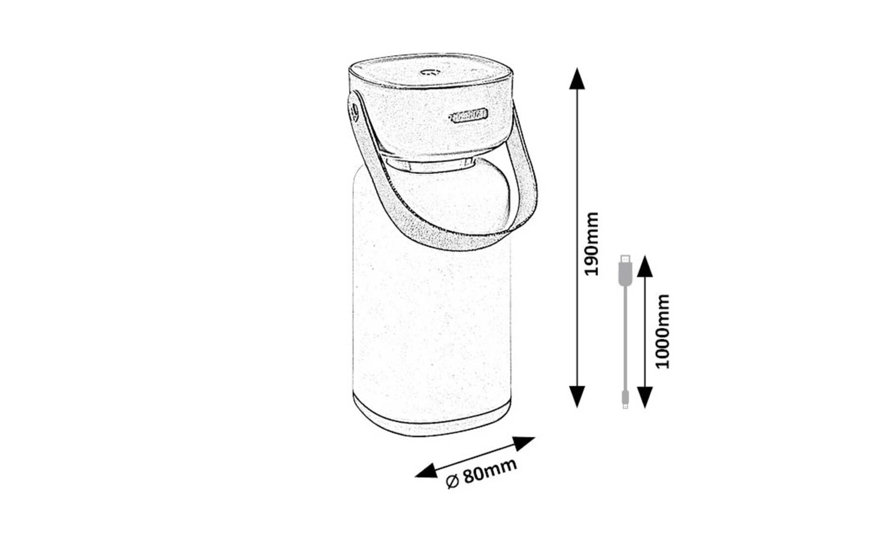 Spoljna stona lampa Funes LED plava