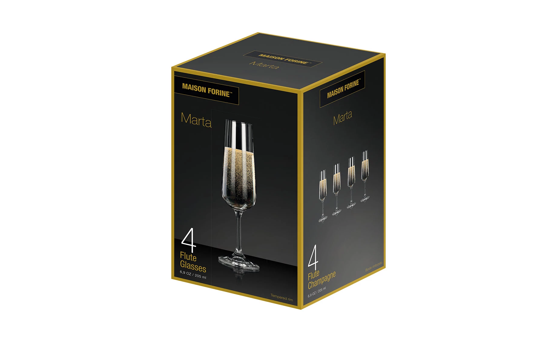 Set 4 čaše za šampanjac Maison Forine Marta 205ml