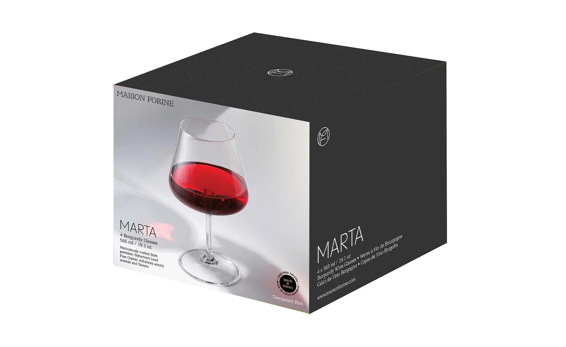 Set 4 čaše za vino Maison Forine Marta 565ml
