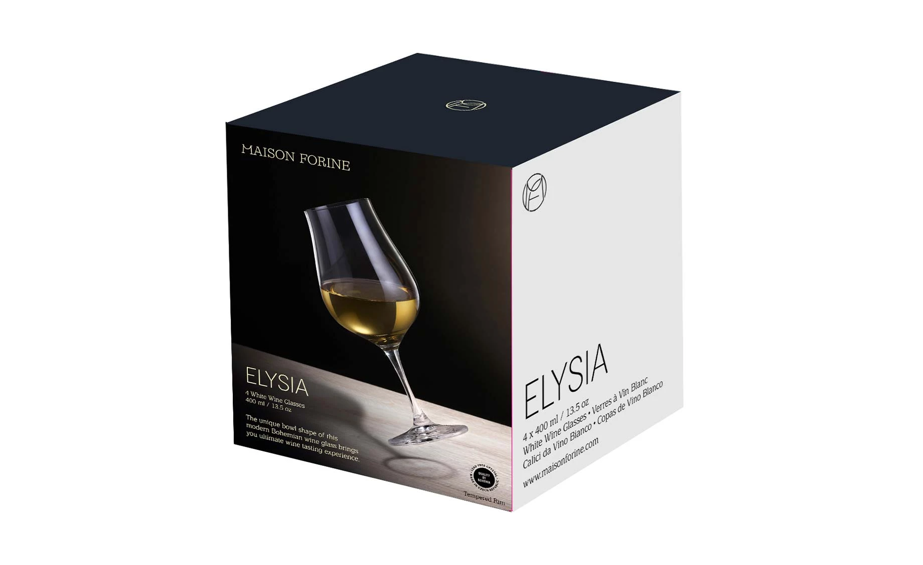 Set 4 čaše za belo vino Maison Forine Elysia 400ml