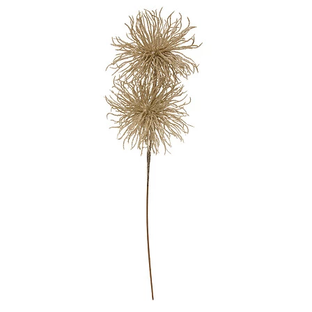 Dekorativna grana Urchin 60 cm glittery champagne