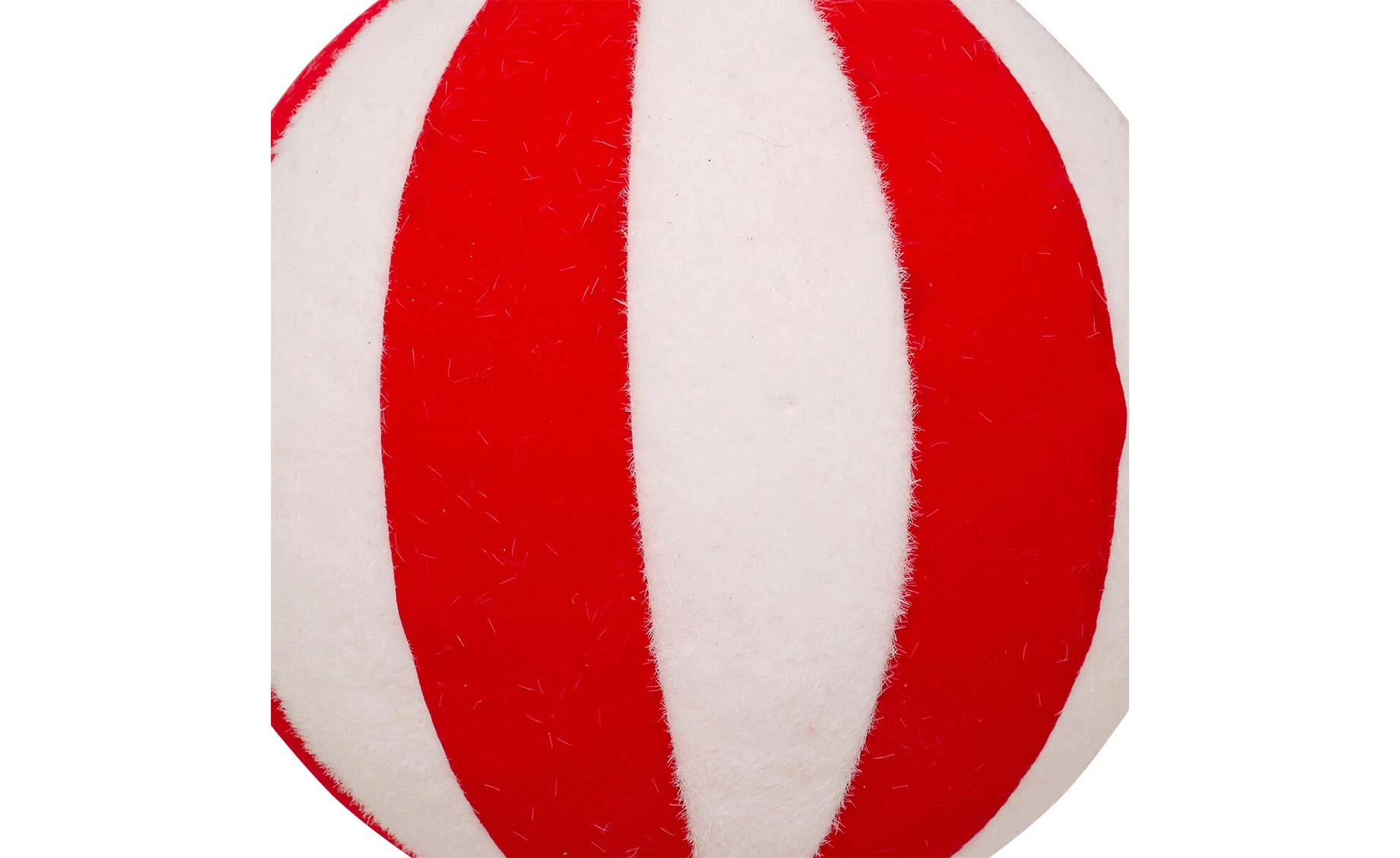 Plastična kugla striped 15 cm red/white