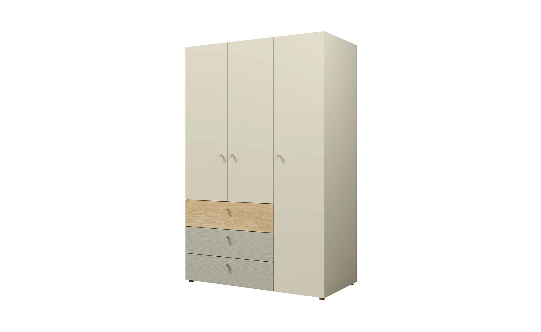 Yuki ormar otklopni 3 vrata + 3 fioke 120x60x185 cm bež