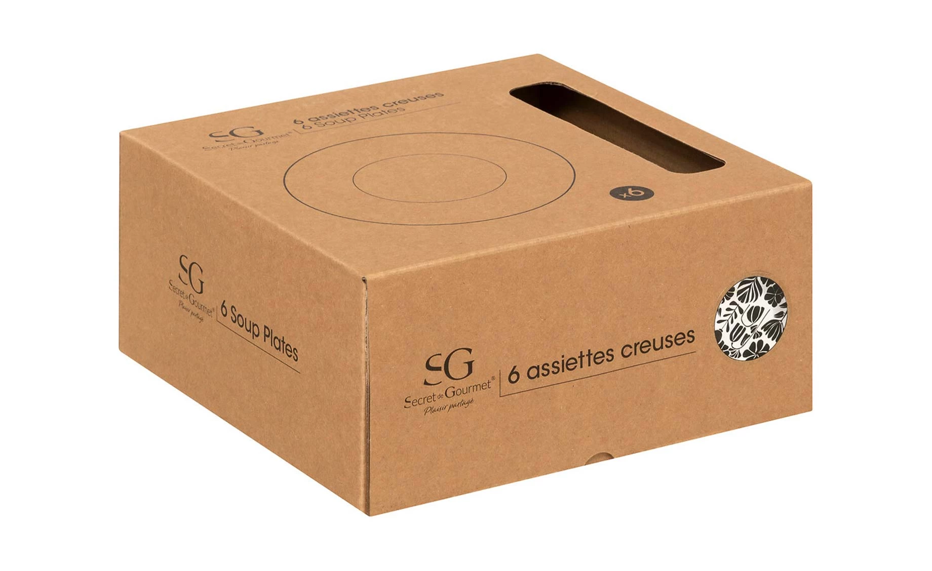 Duboki tanjir Twisted Lime 20cm crno beli