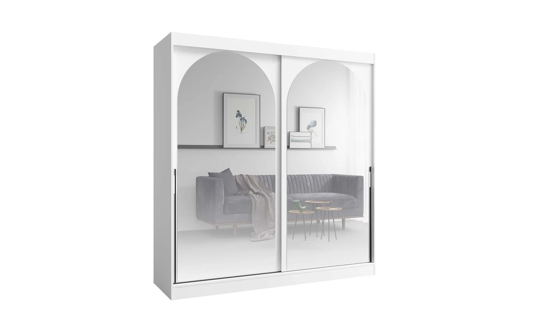 Modin klizni ormar 2V+2OGL. 200X65X215 cm bijeli