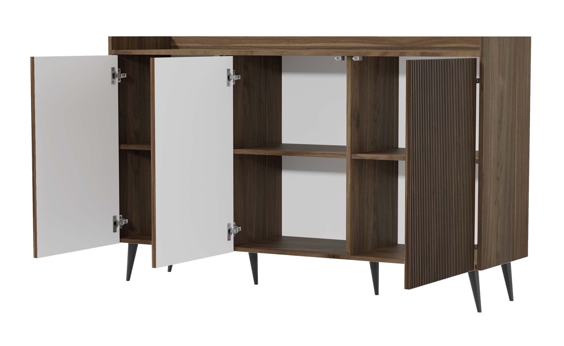 Ademo komoda 3 fioke + 1 vrata 126x41x92 cm orah