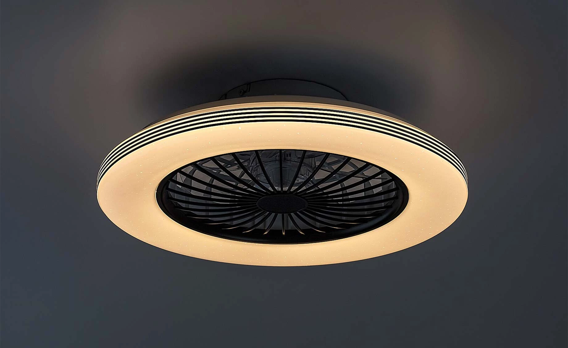 Stropni ventilator Dalfon LED crni