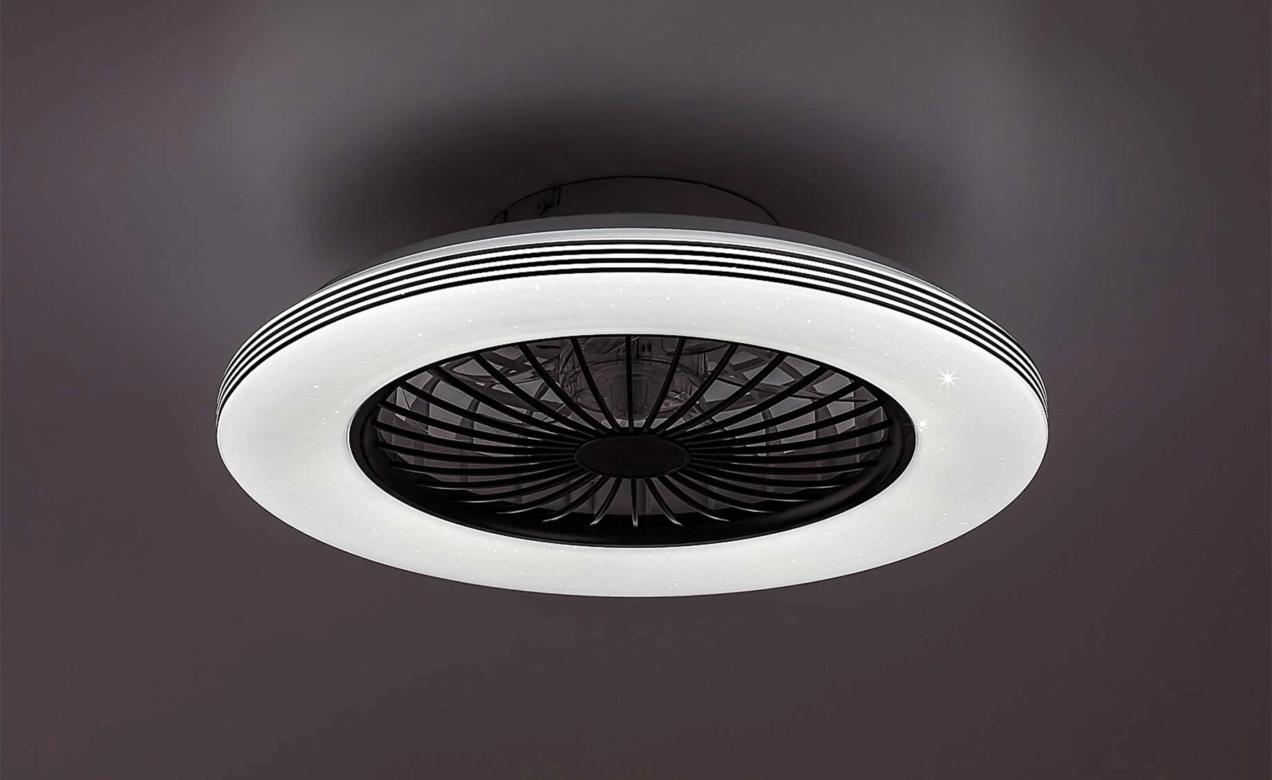 Stropni ventilator Dalfon LED crni