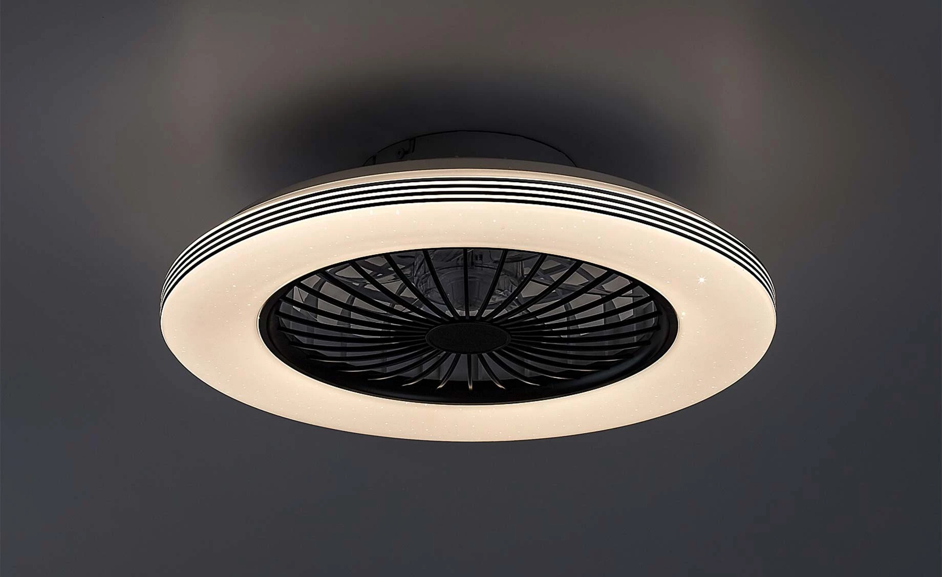 Stropni ventilator Dalfon LED crni