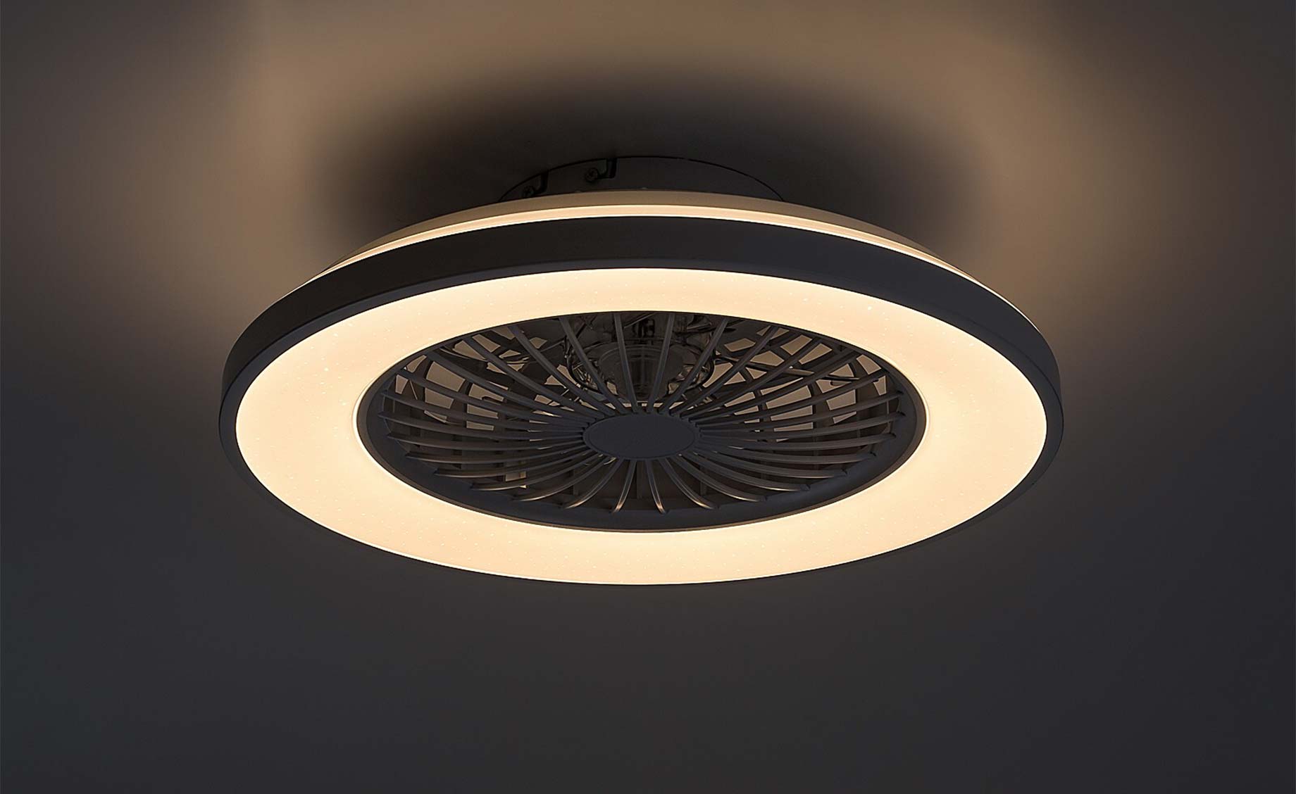 Stropni ventilator Dalfon LED srebrni