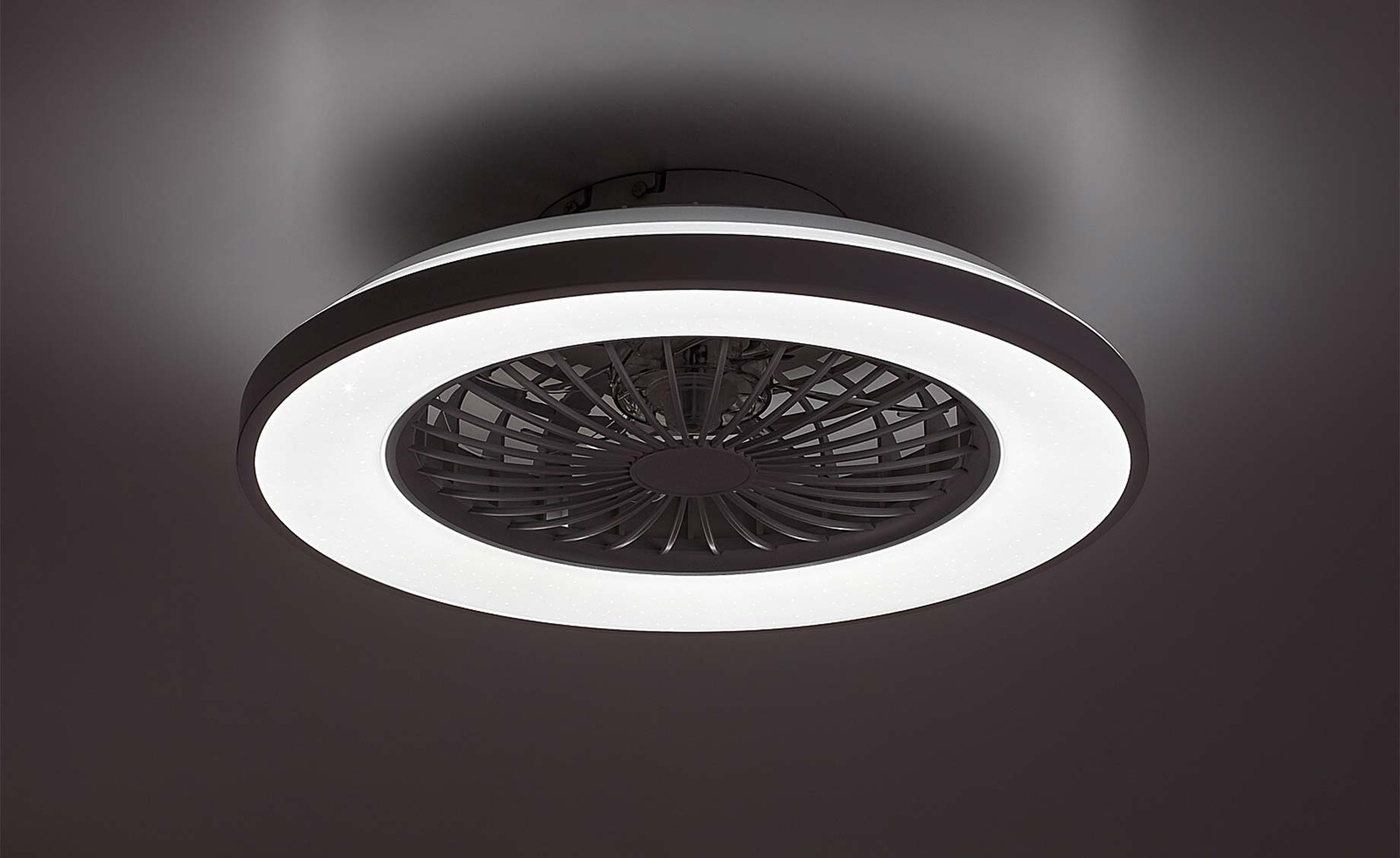 Stropni ventilator Dalfon LED srebrni