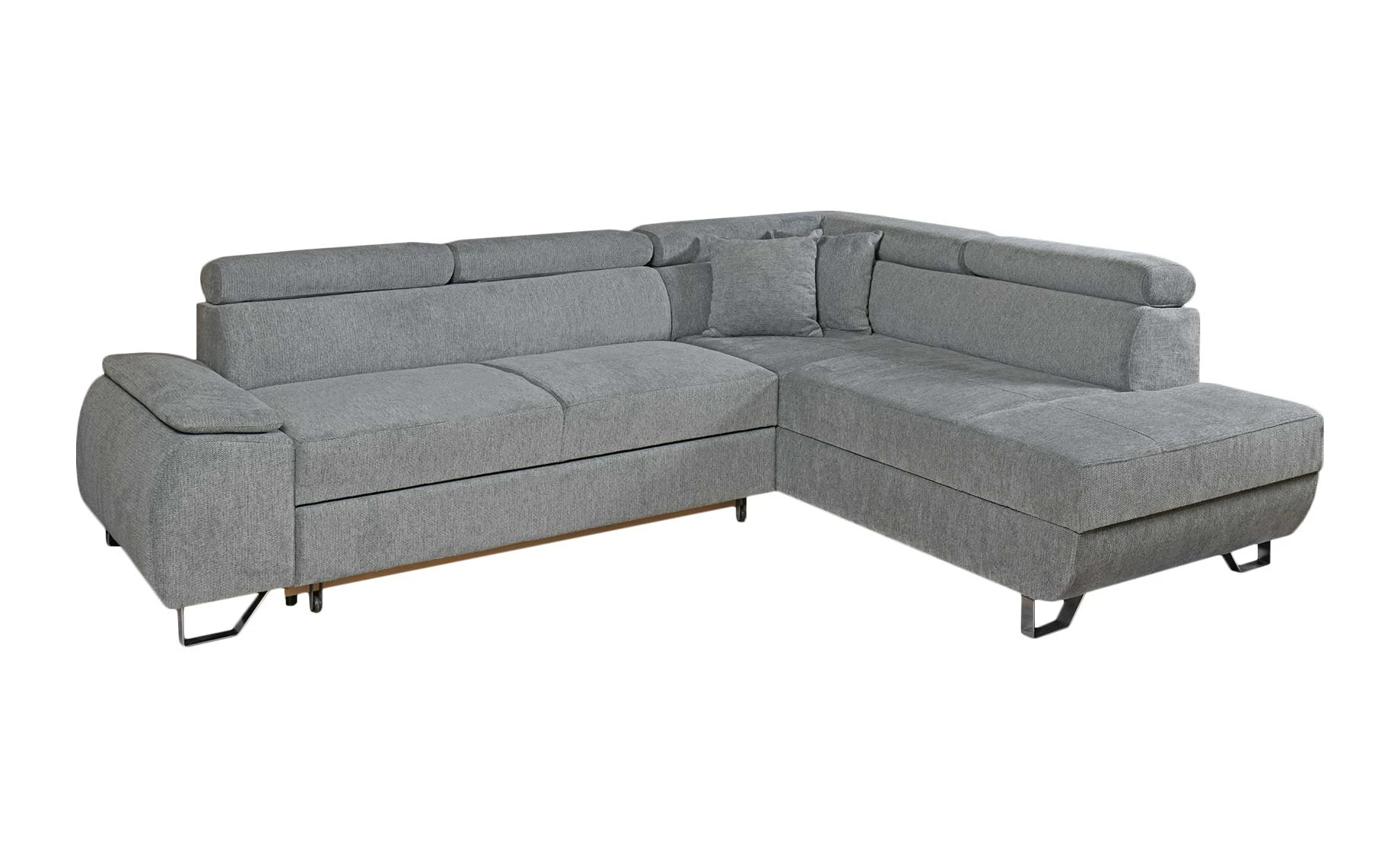 Victoria ugaona garnitura sa ležajem 275x205x81/94 cm desna siva