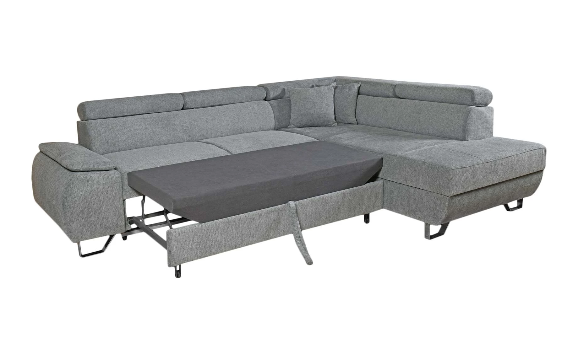 Victoria ugaona garnitura sa ležajem 275x205x81/94 cm desna siva