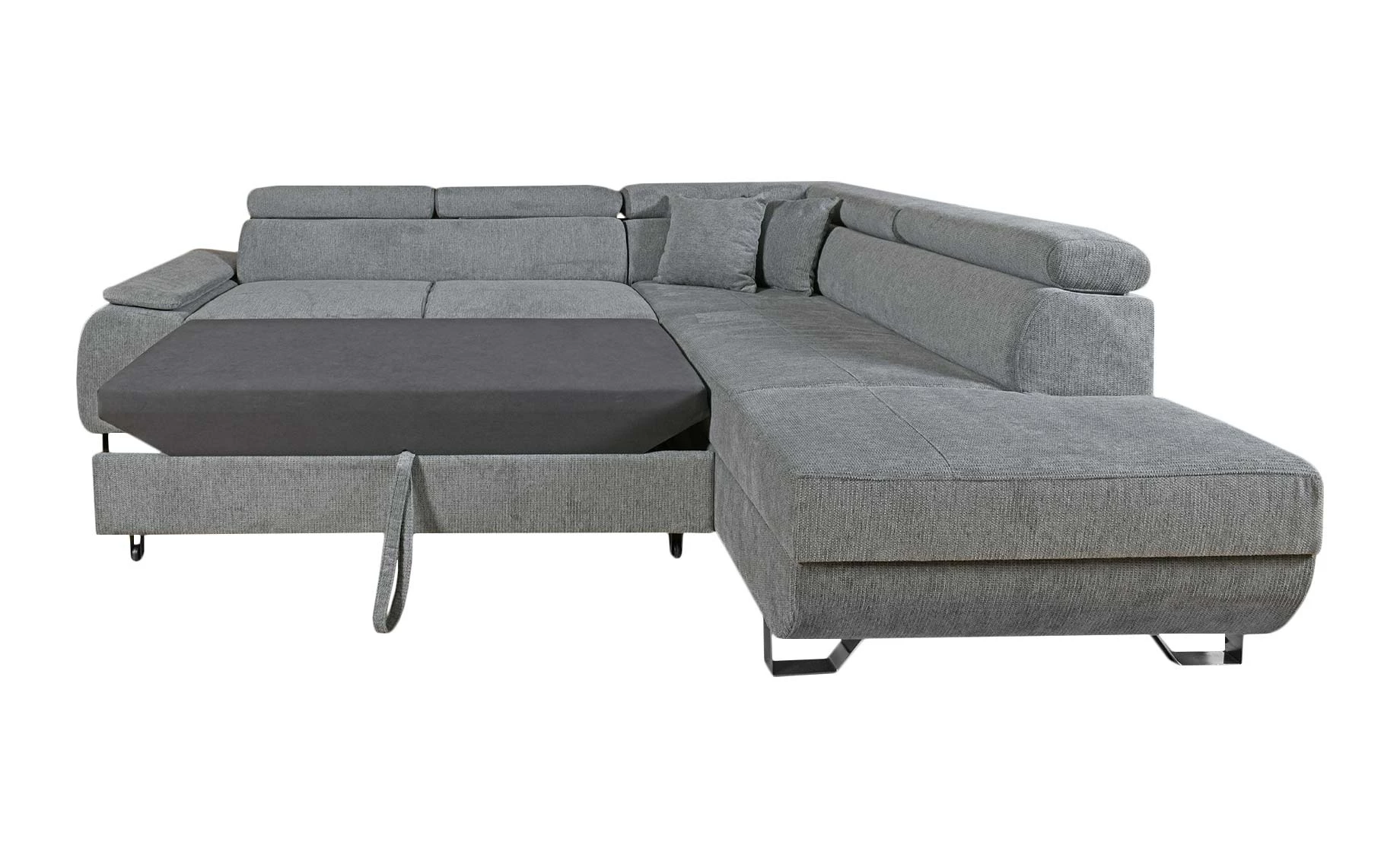 Victoria ugaona garnitura sa ležajem 275x205x81/94 cm desna siva