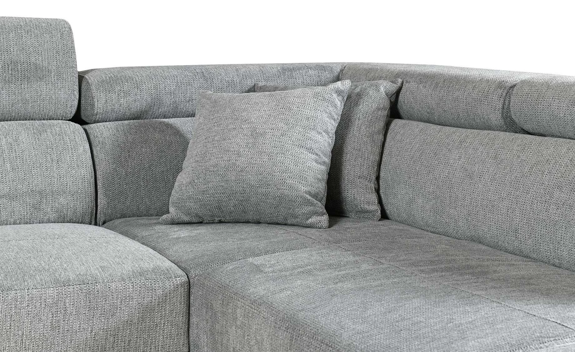 Victoria ugaona garnitura sa ležajem 275x205x81/94 cm desna siva