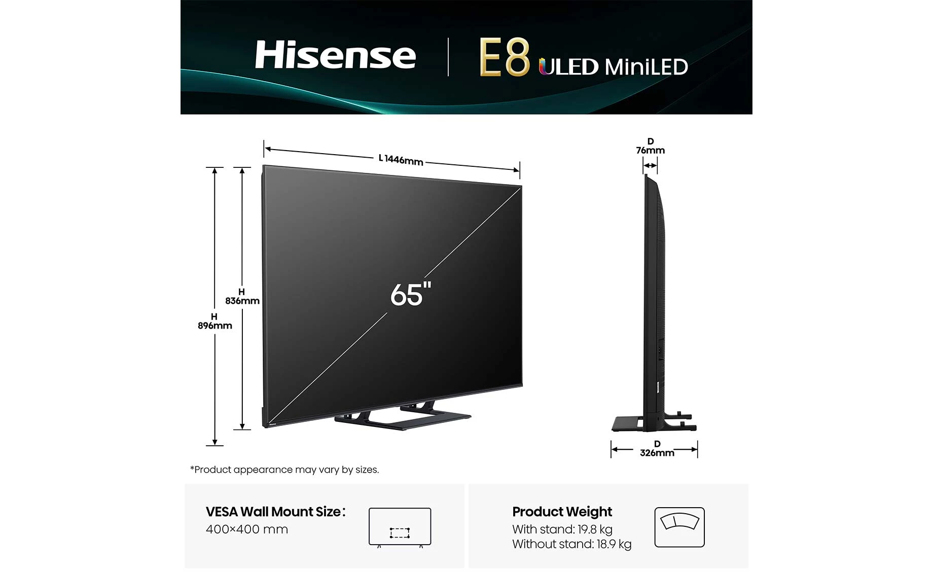 Hisense 65E8Q televizor