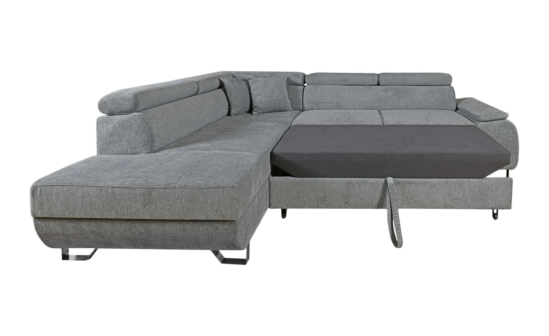 Victoria ugaona garnitura sa ležajem 275x205x81/94 cm siva leva