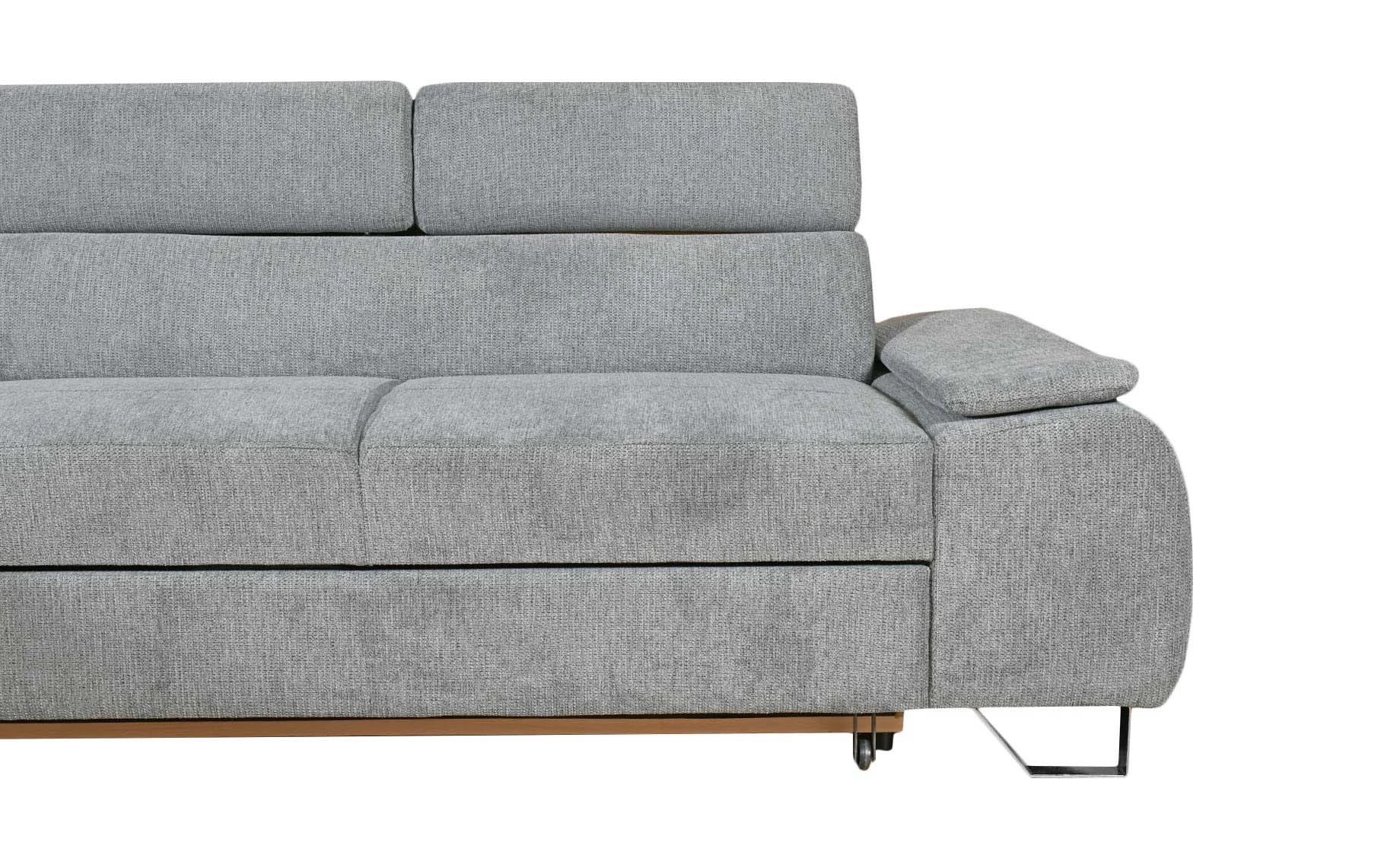 Victoria ugaona garnitura sa ležajem 275x205x81/94 cm siva leva