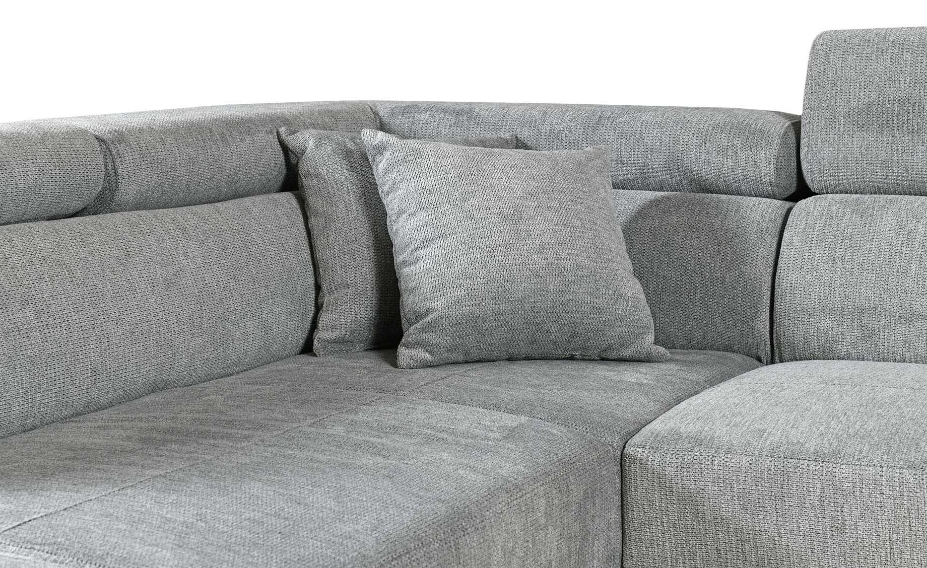 Victoria ugaona garnitura sa ležajem 275x205x81/94 cm siva leva