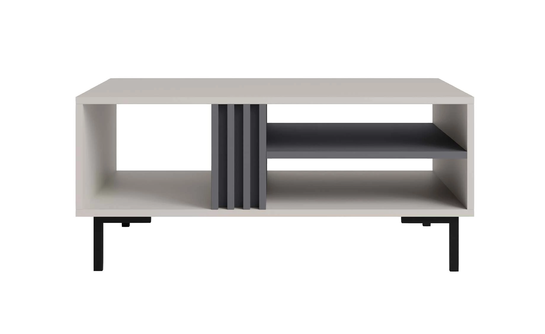 Allmo klub sto 1 polica 90x70x40 cm kašmir/antracit