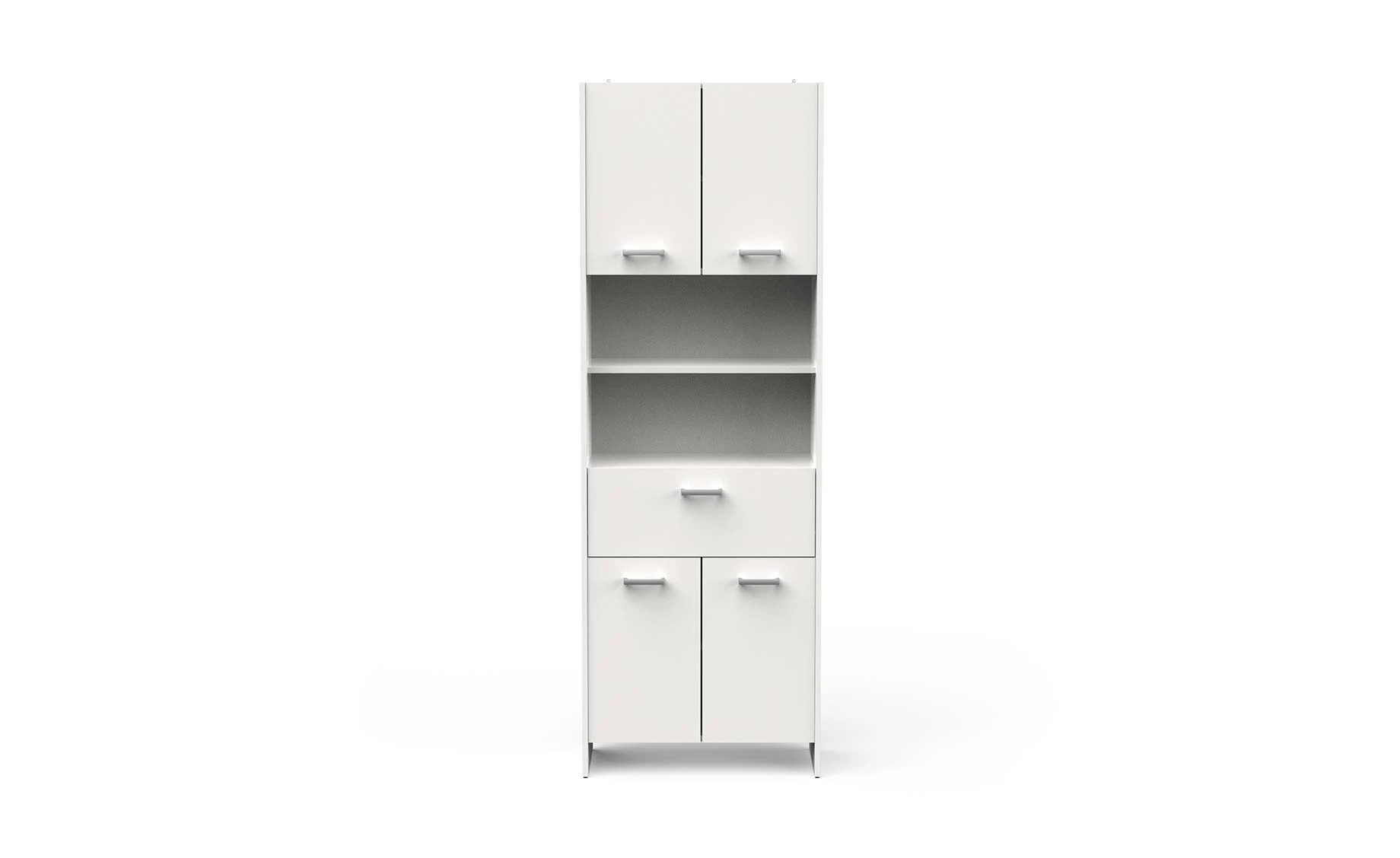 Coralie visoki ormar 4 vrata + 1 fioka 64x33x185 cm beli