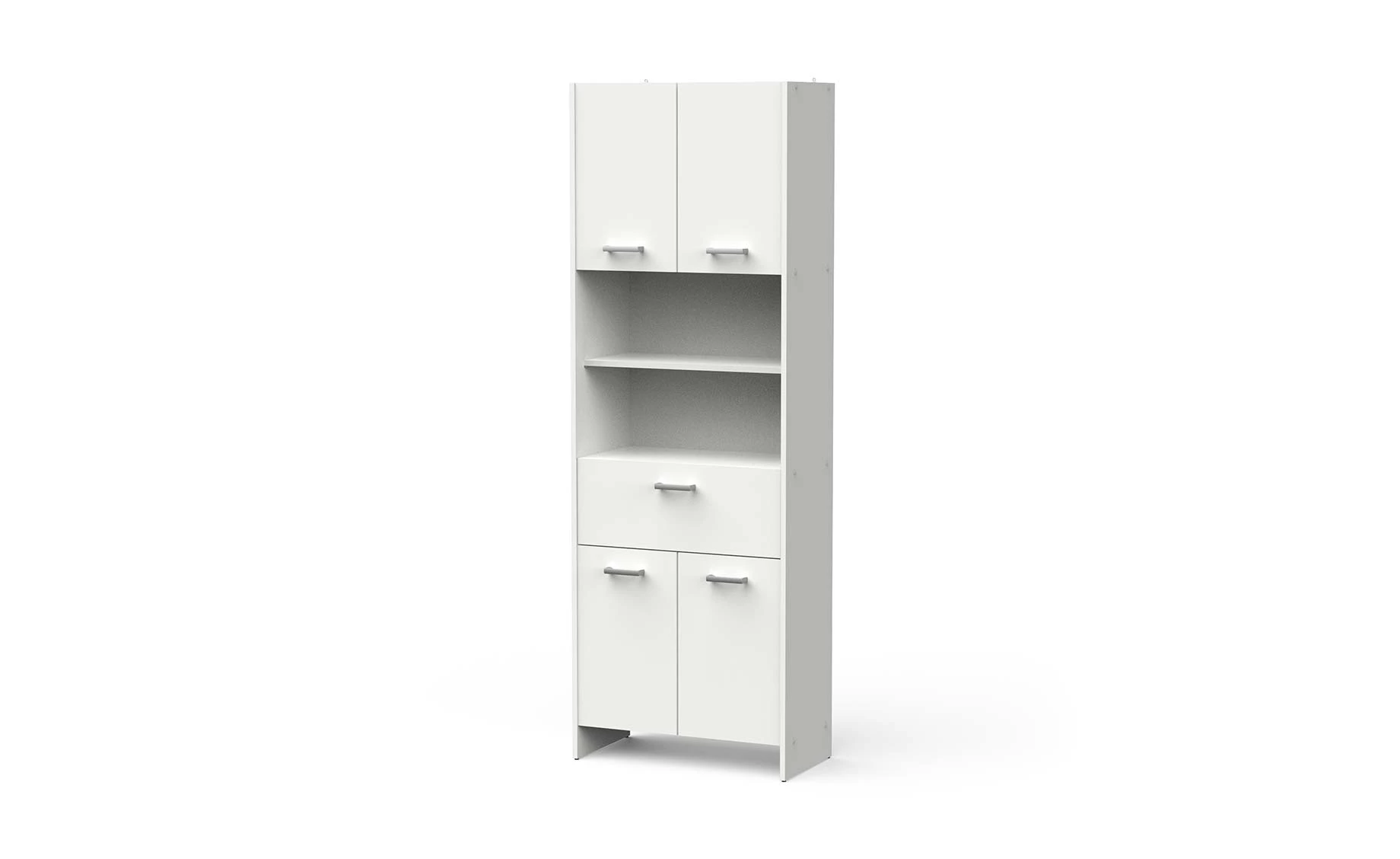 Coralie visoki ormar 4 vrata + 1 fioka 64x33x185 cm beli