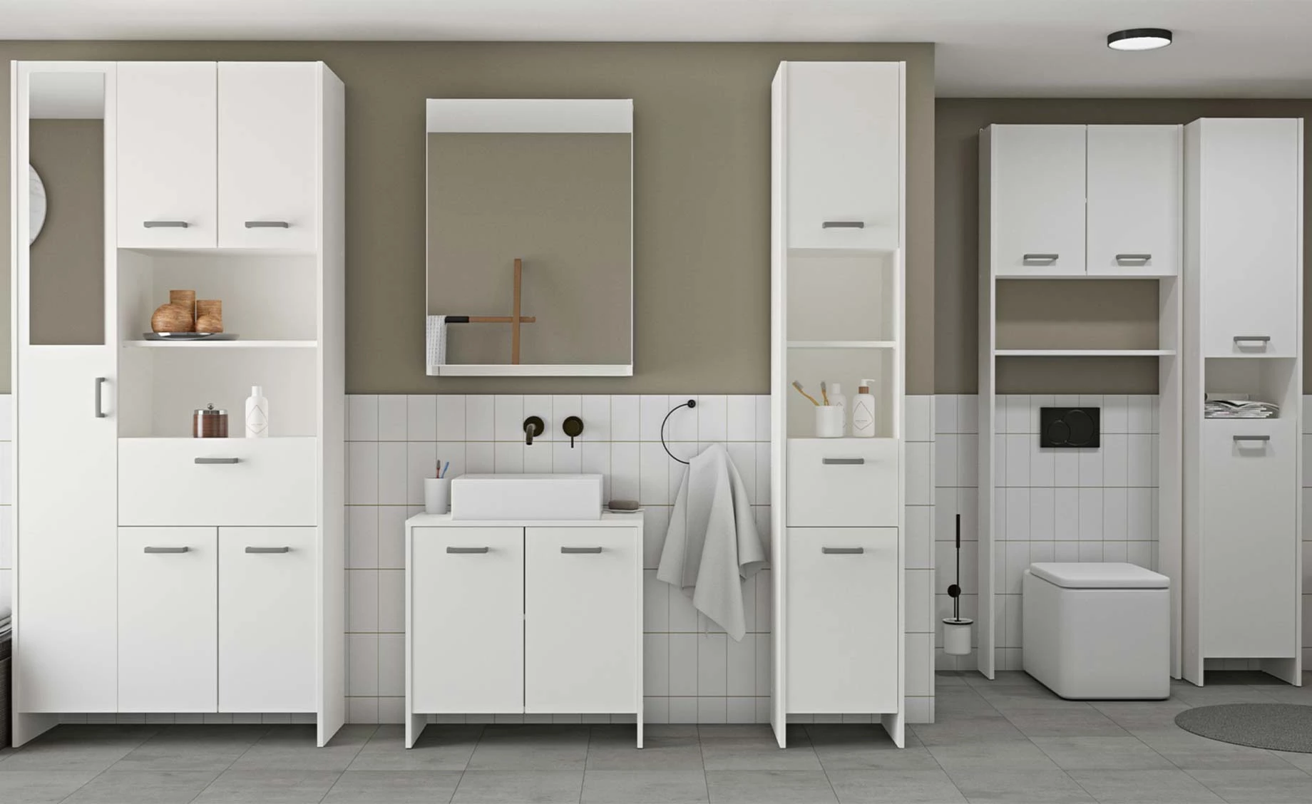 Coralie baza za umivaonik 2 vrata 64x33x62 cm bela