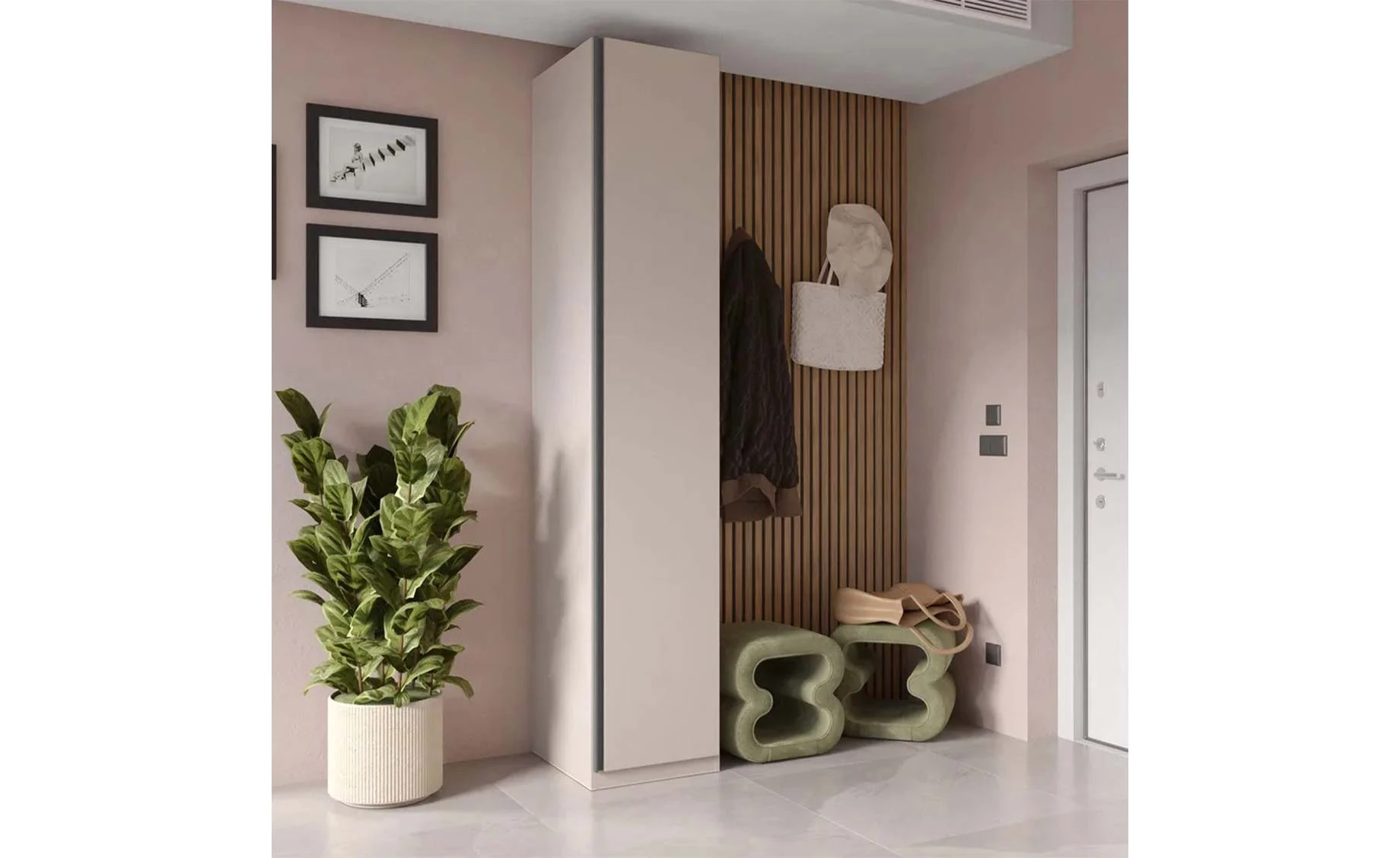 Brema otklopni ormar 47X55X240 kašmir/antracit