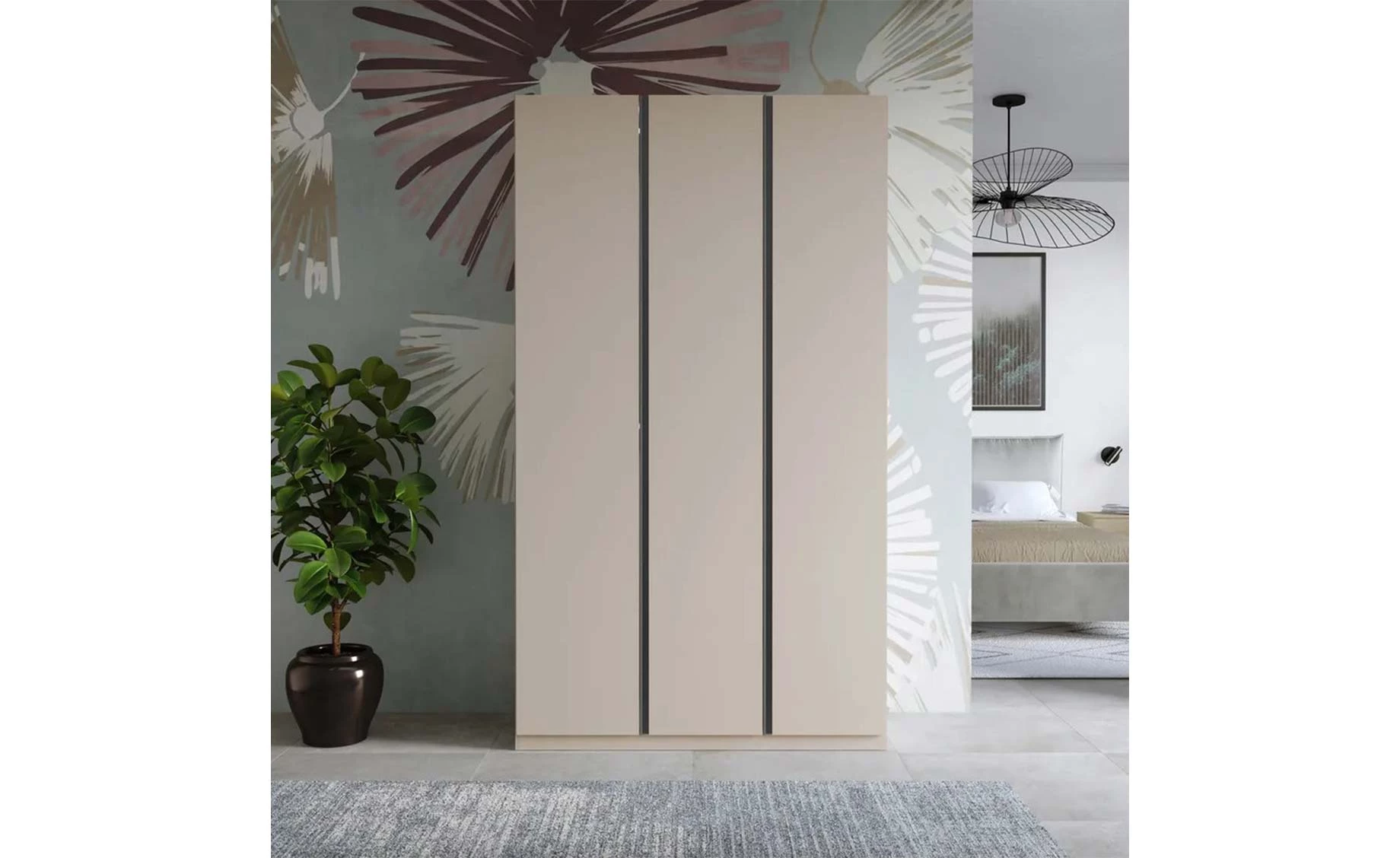 Brema otklopni ormar 138X55X240 kašmir/antracit