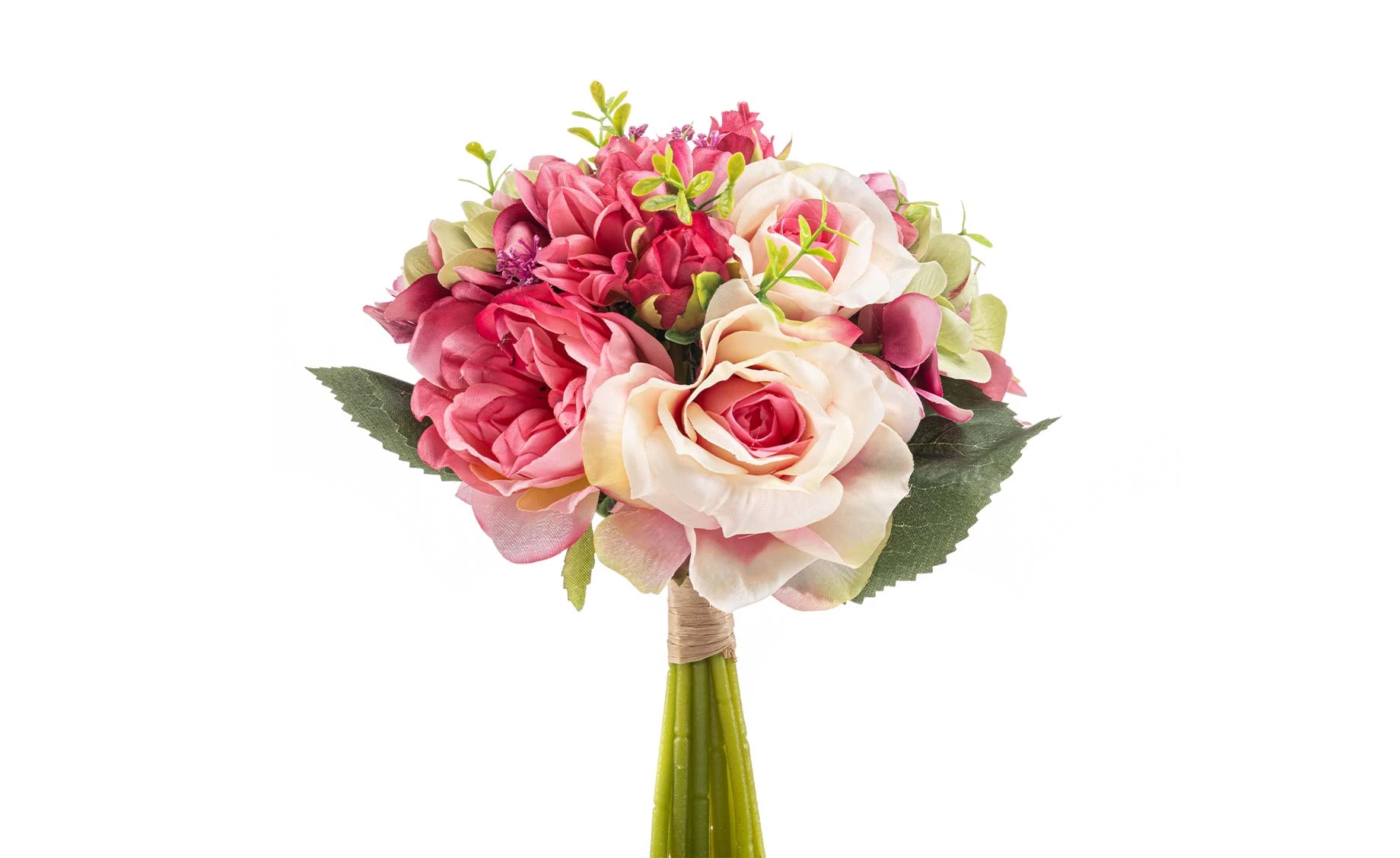 Veštačka biljka rose 28cm roza