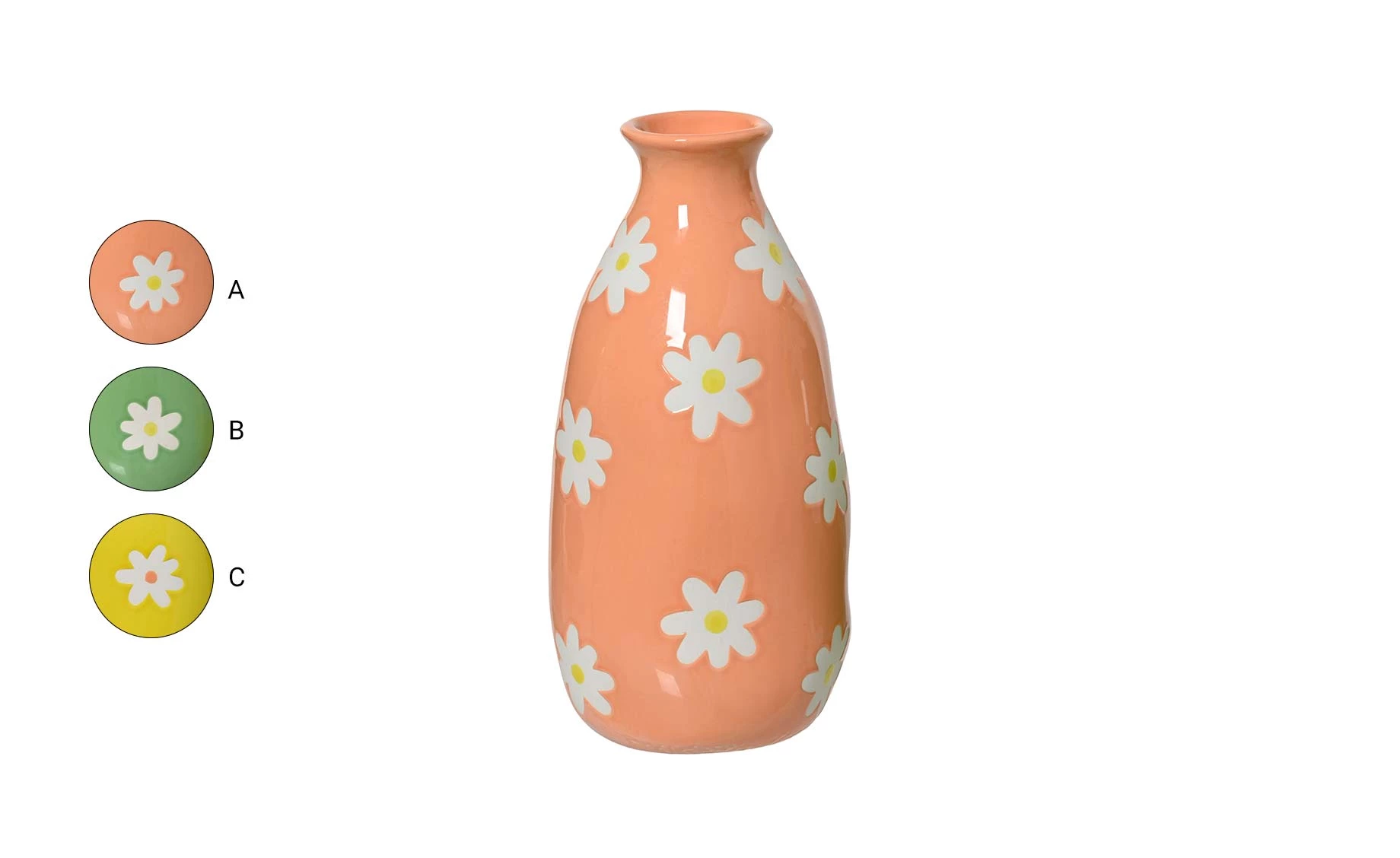 Vaza Daisy 10x20,5cm sort 3