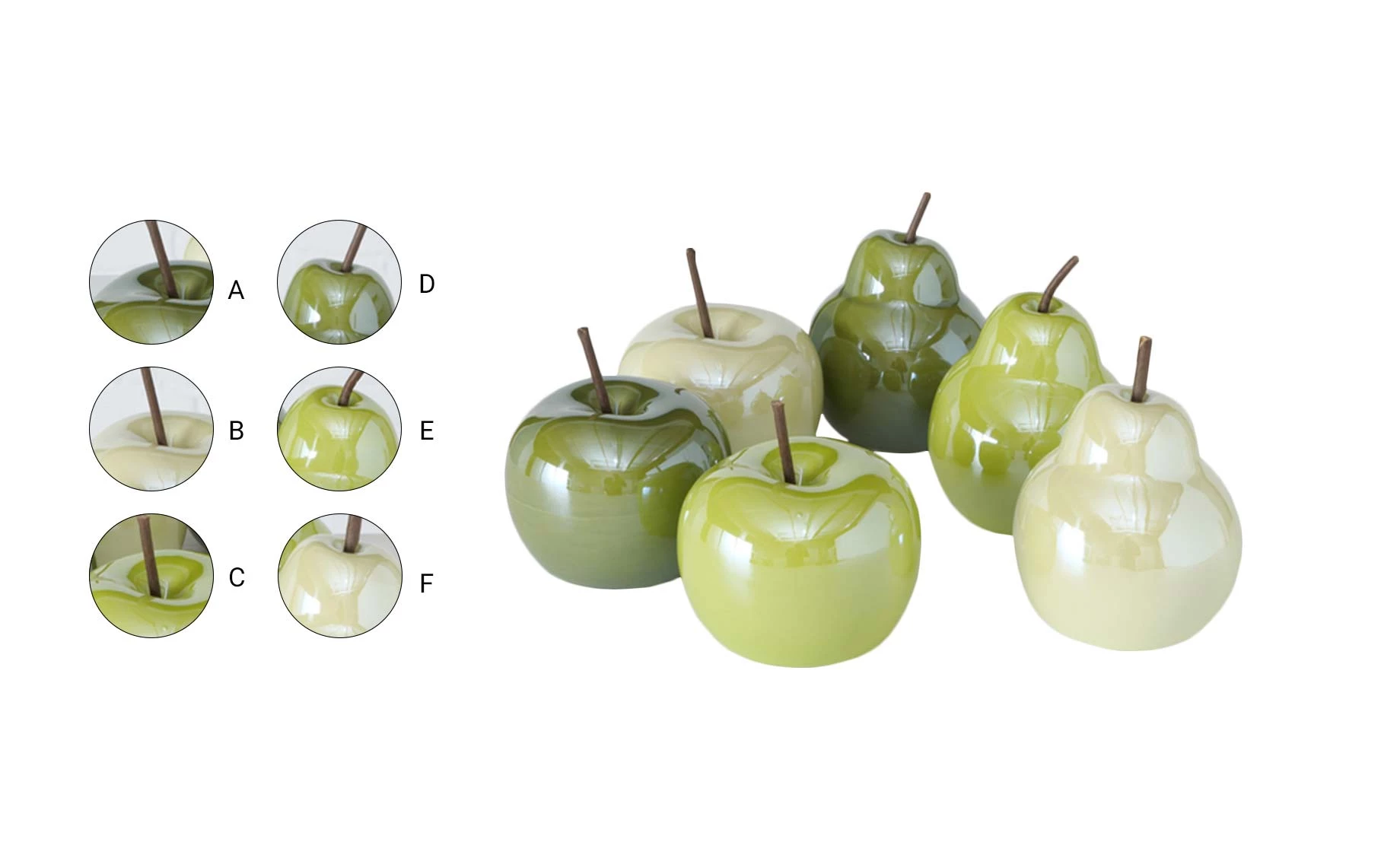 Dekoracija Fruits 13 cm više vrsta