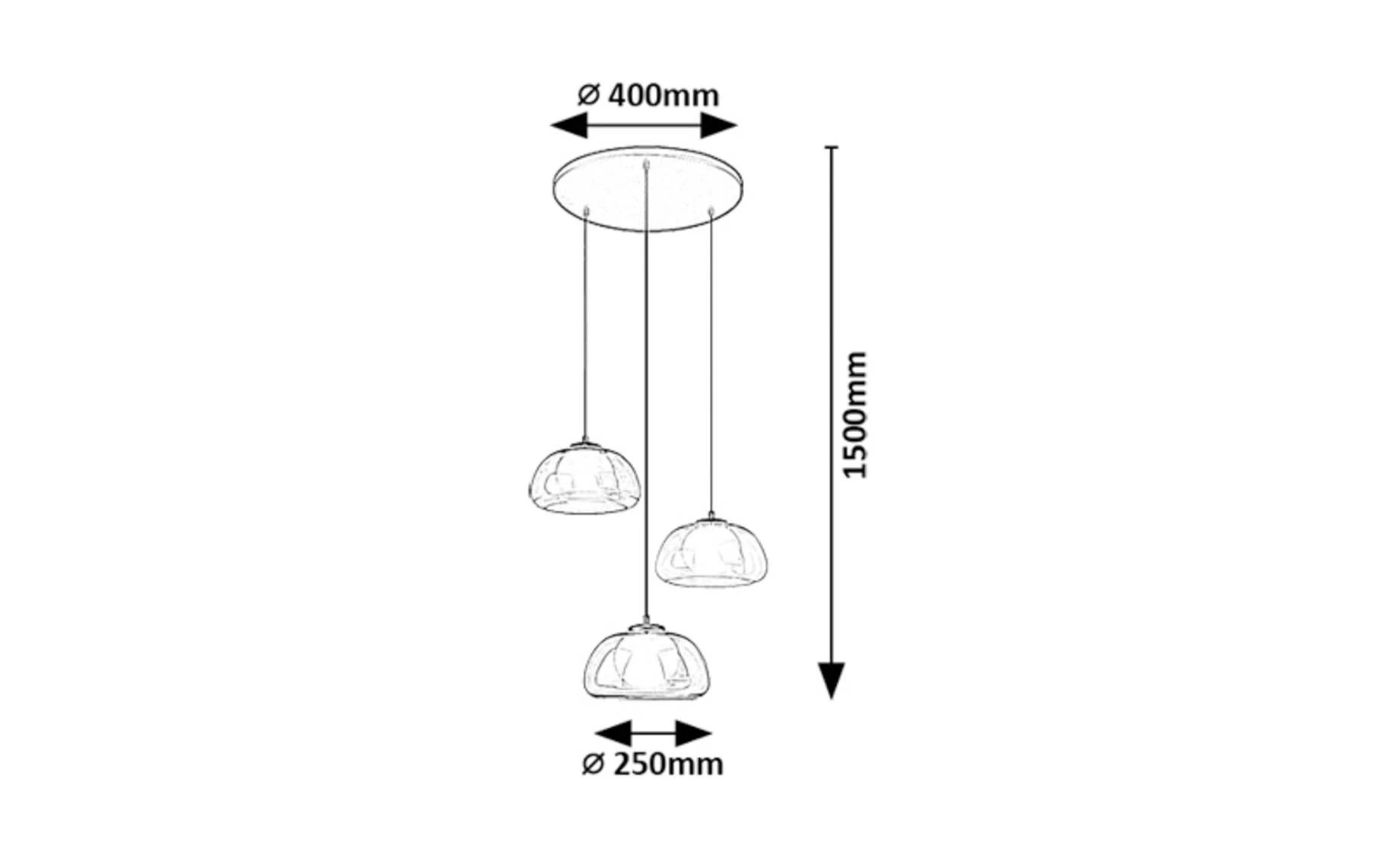 Viseća lampa Elowen 3