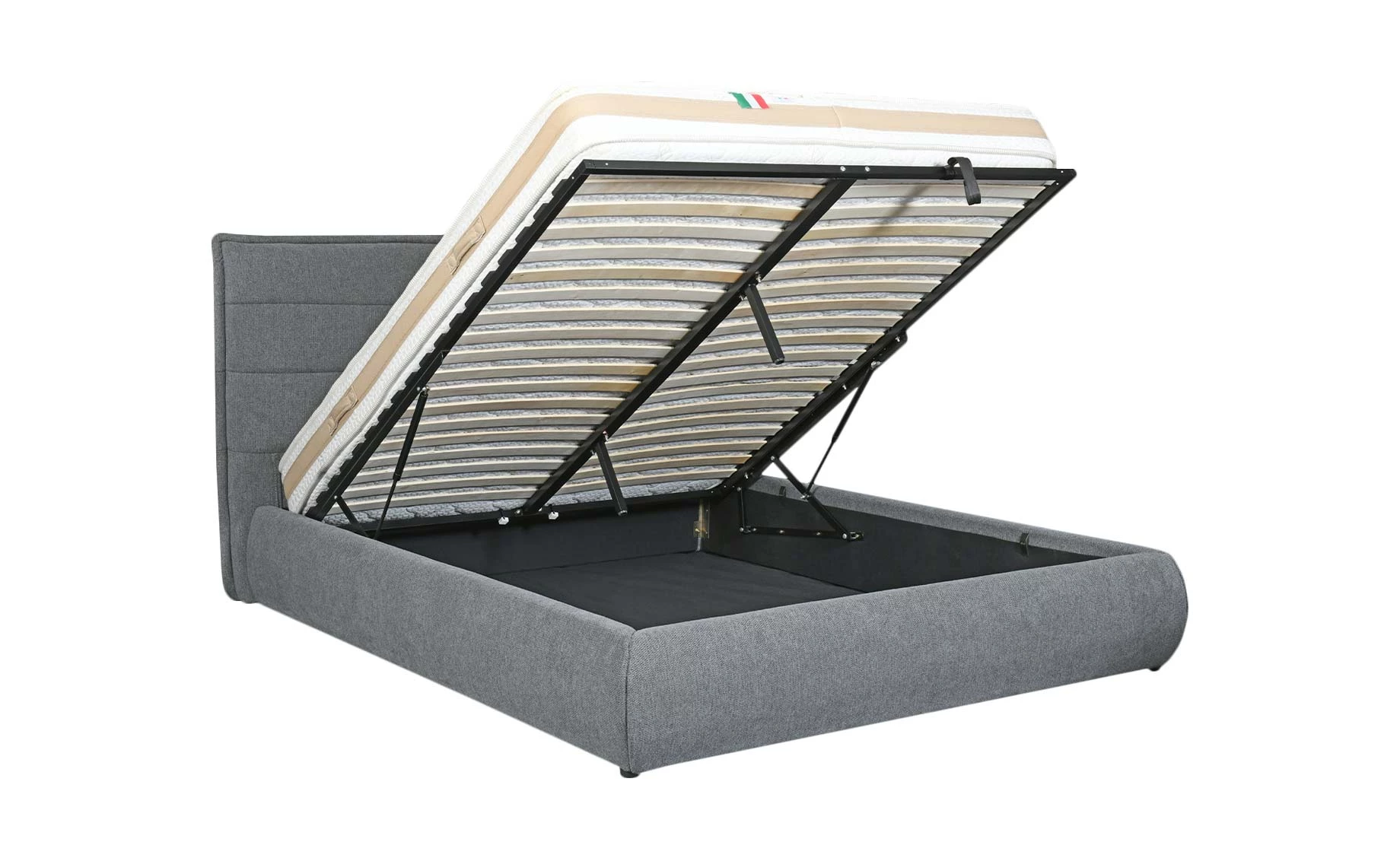 Ischia krevet sa prostorom za odlaganje 184x226x110 cm sivi